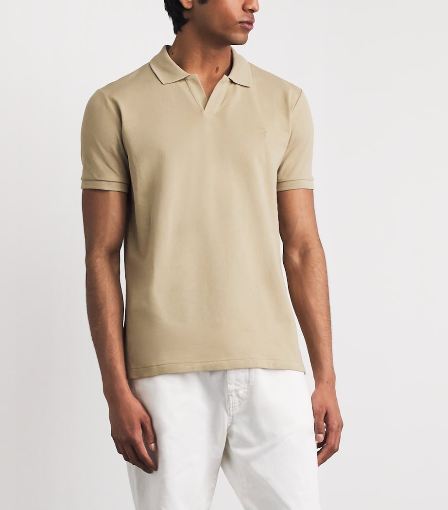 Polo Ralph Lauren Mens Stretch-Cotton Custom-Fit Polo Shirt Coastal Image 4
