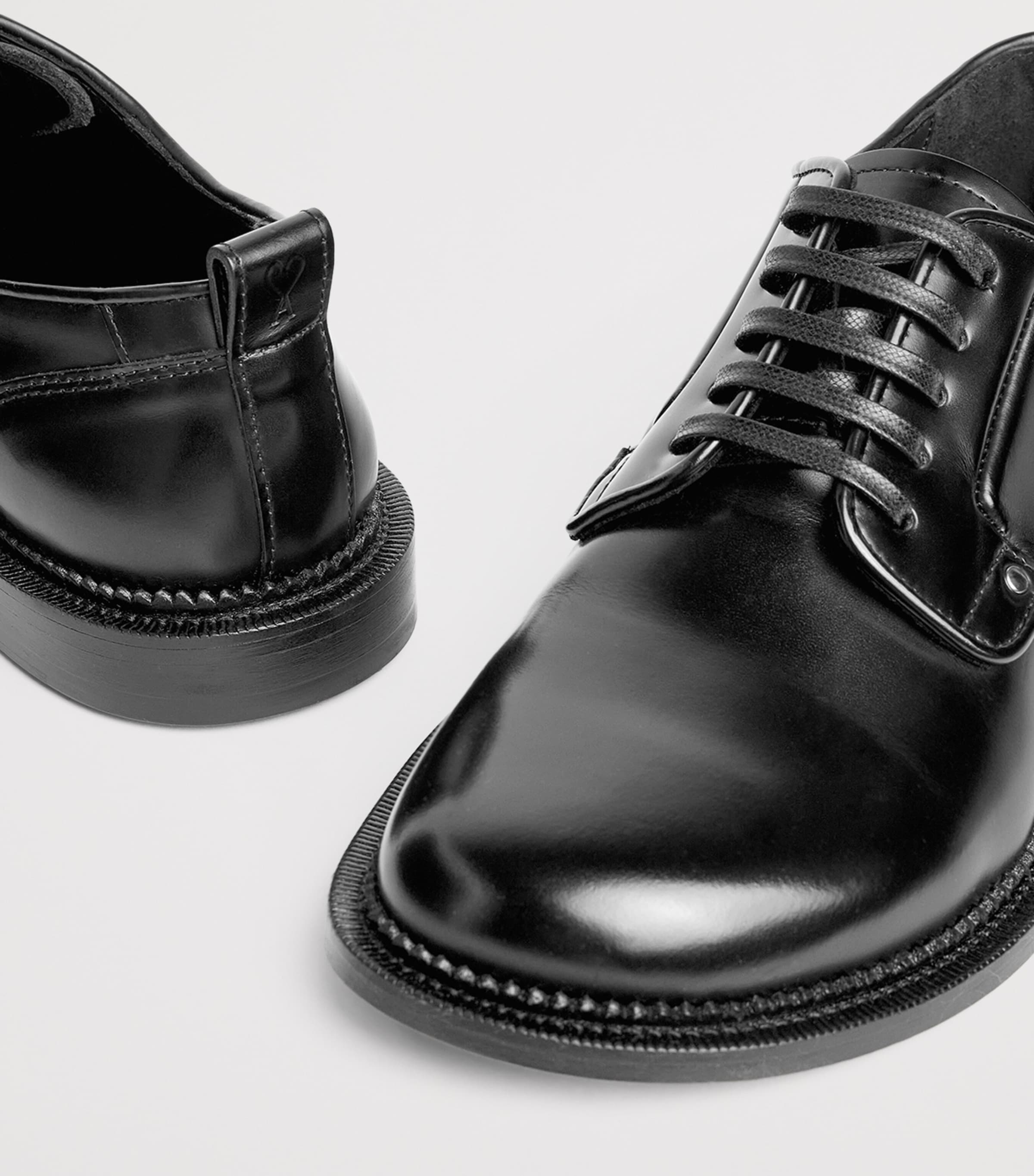 靴 AMI PARIS LUG SOLE DERBIES 42 BLACK Anatomical Toe Derbies | AMI PARIS