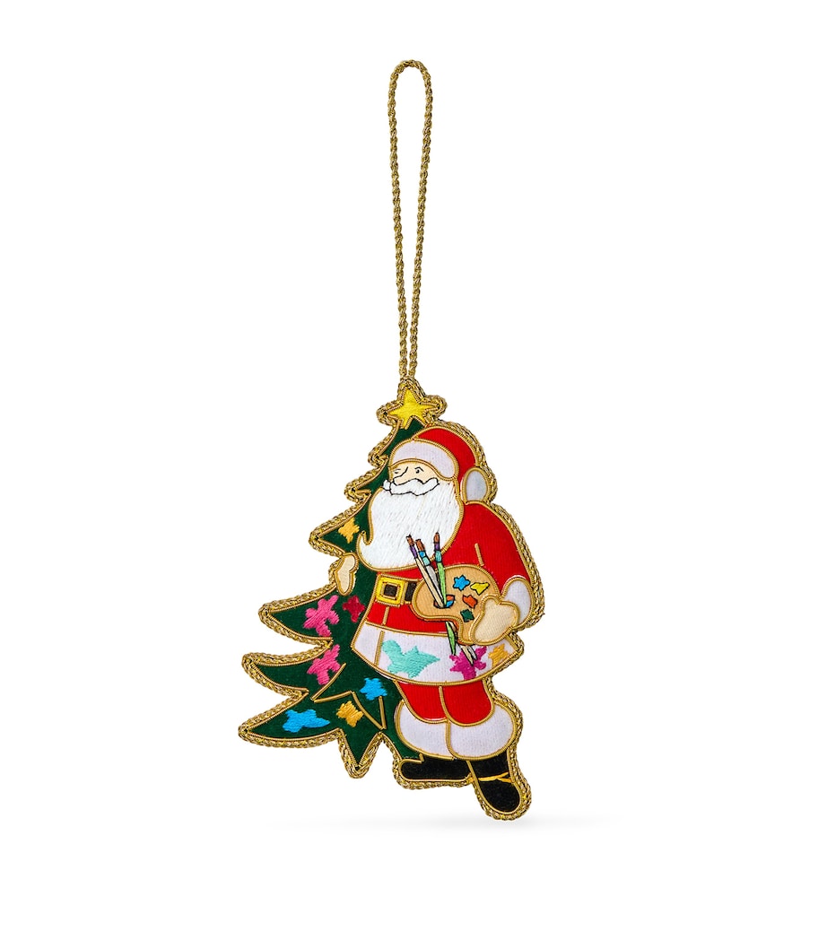 Father Christmas Tree Decoration RED/GREEN Image 1