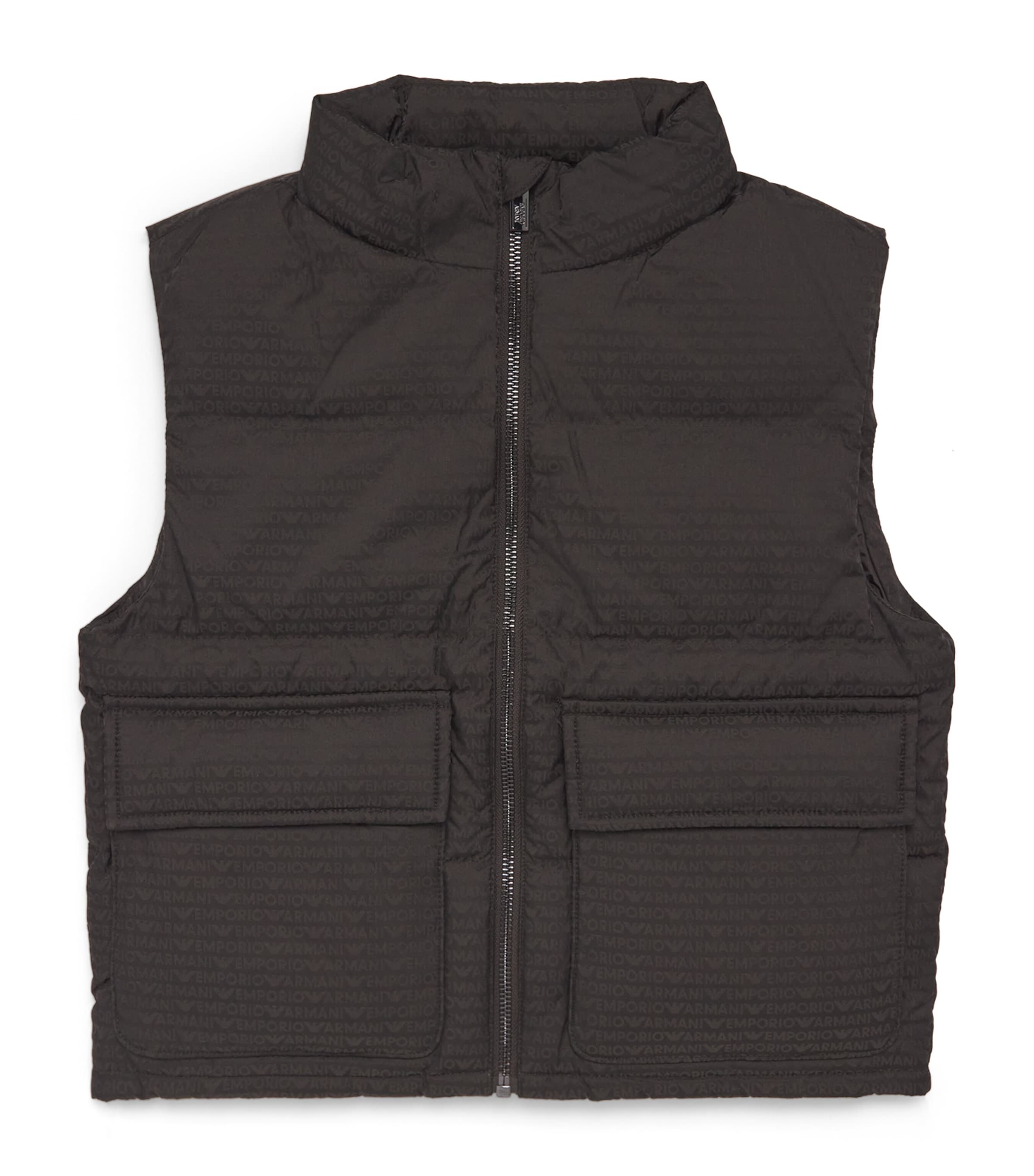 Shop Emporio Armani Down Padded Gilet In Green