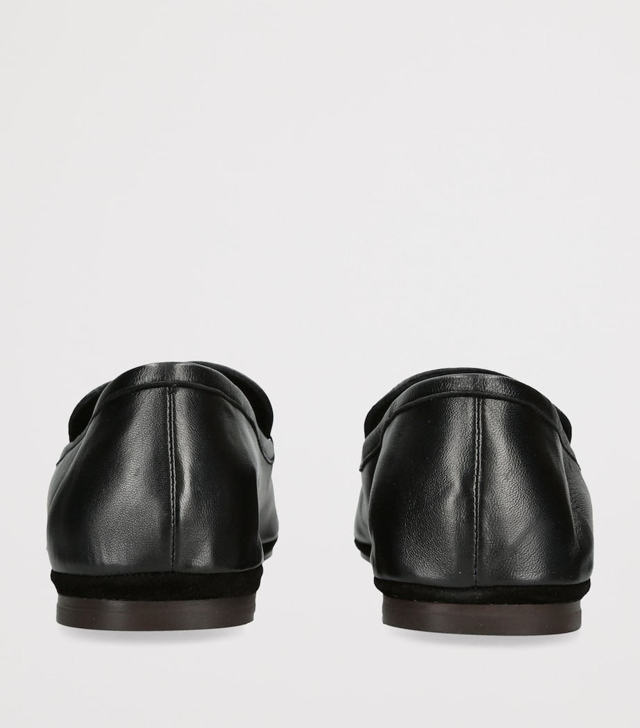 Lemaire Leather Outdoor Slippers Black Image 2