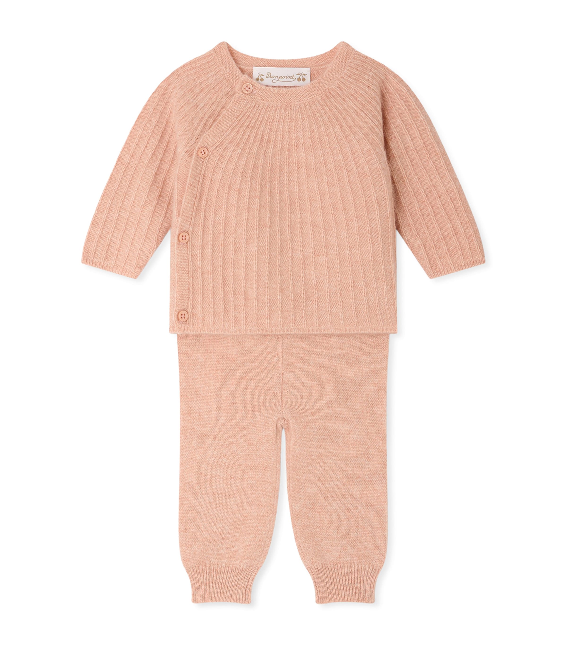 Bonpoint Cashmere Sweater and Leggings Set (3-18 Months) Rose The Image 1