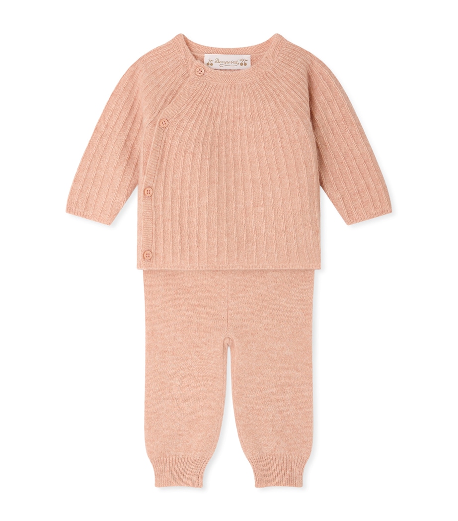 Bonpoint Cashmere Sweater and Leggings Set (3-18 Months) Rose The Image 1