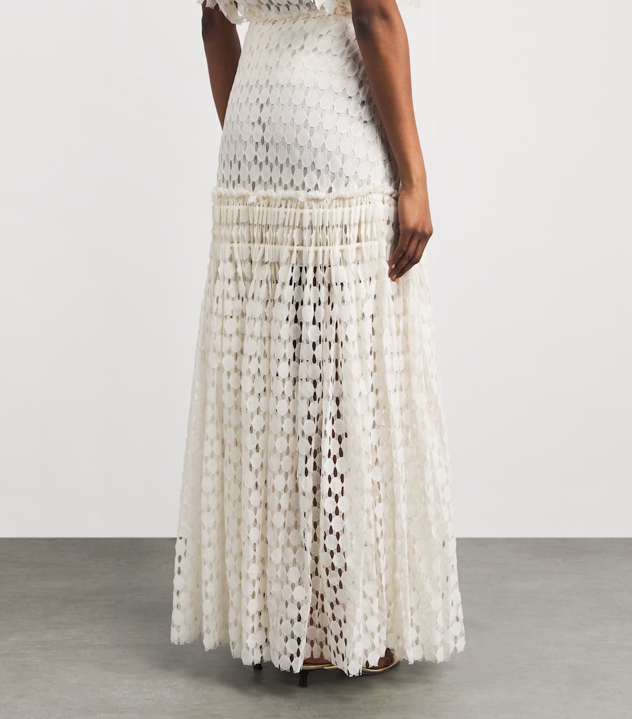 Ulla Johnson Womens Lace Aris Maxi Skirt Chalk Image 5