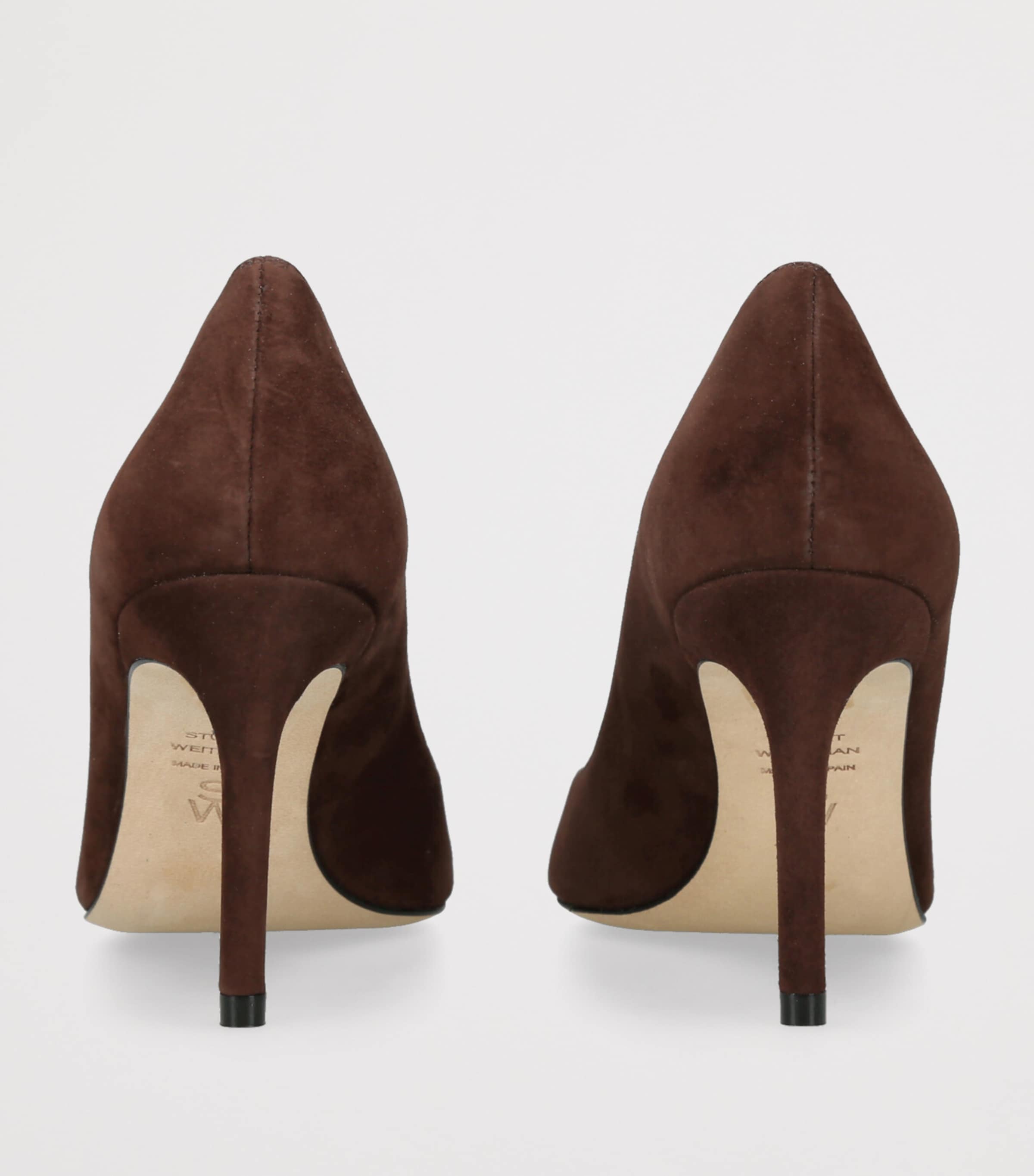 Suede Stuart Power Pumps 85 DARK BROWN Image 2