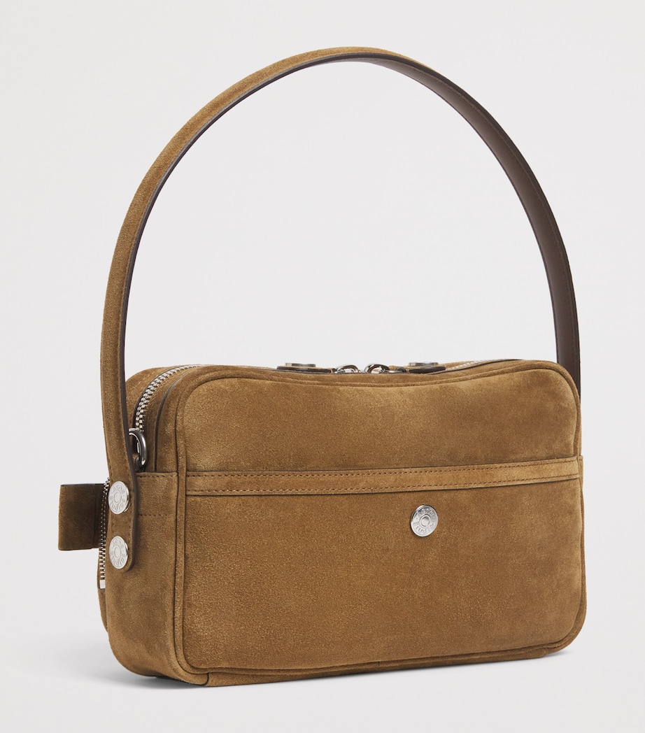 Acne Studios Suede Camero Party Shoulder Bag Cognac Brown Image 3