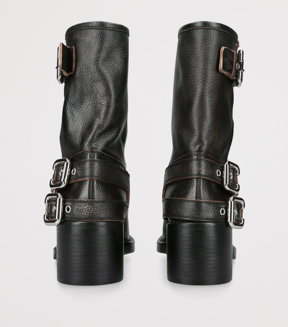 Leather Dakota Ankle Boots 60 BLACK Image 2