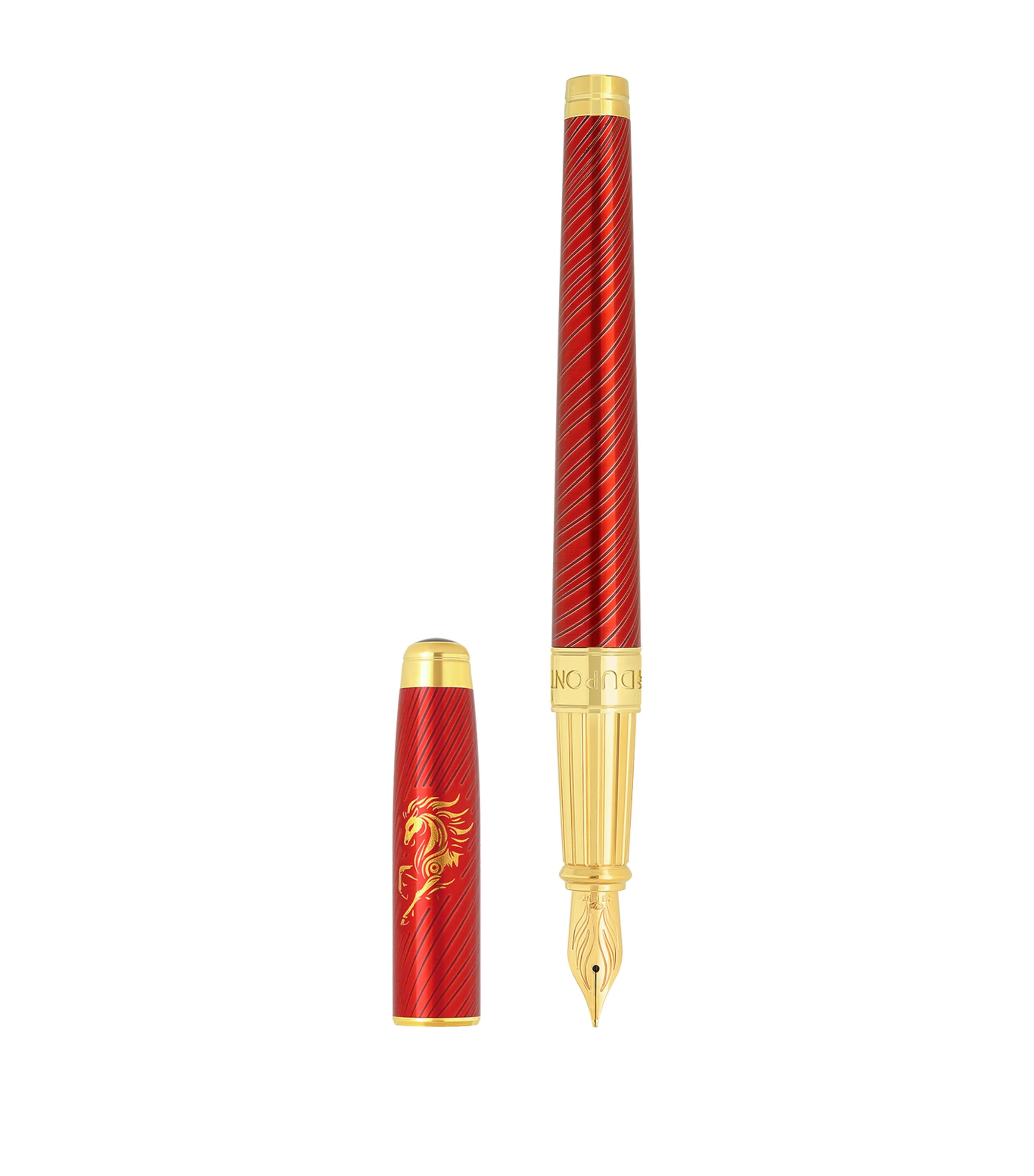 Line D Eternity Year of the Horse Fountain Pen RED & GOLD Image 3