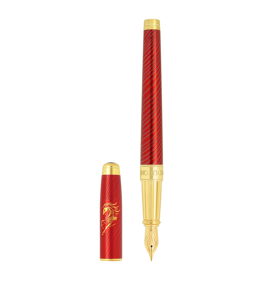 Line D Eternity Year of the Horse Fountain Pen RED & GOLD Image 3