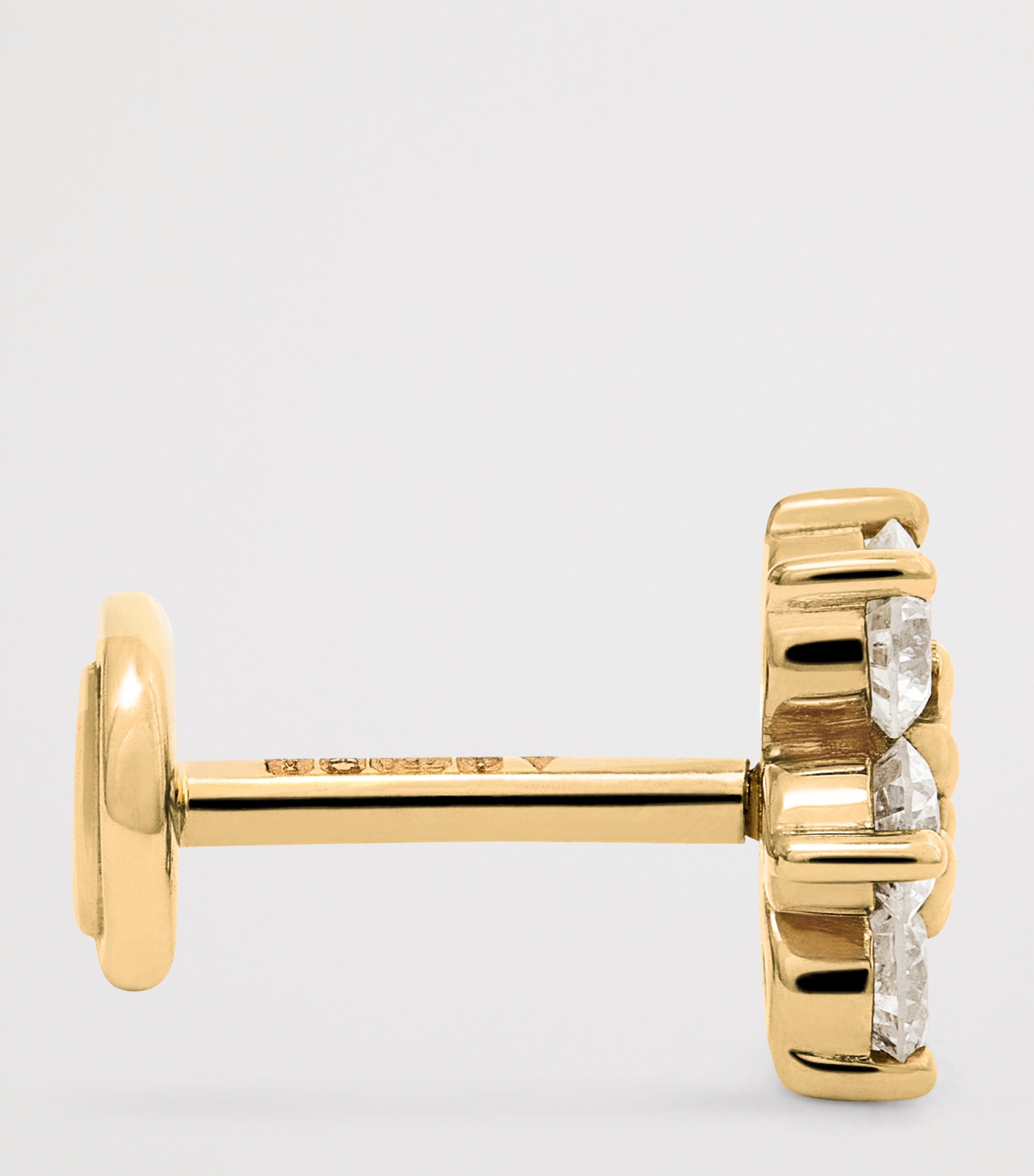 Persée Yellow Gold and Diamond Flower Single Stud Earring Yellow Gold Image 4