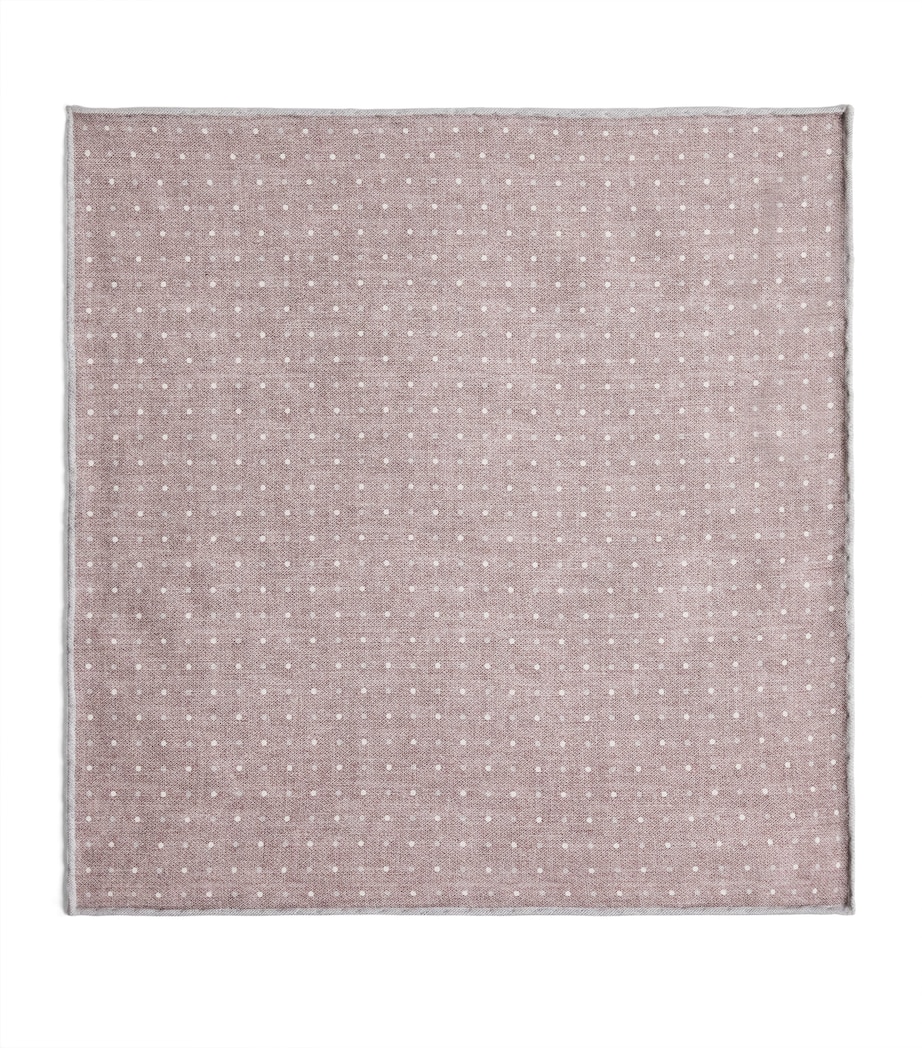 Cotton-Wool Printed Pocket Square MIRTILLO Image 1