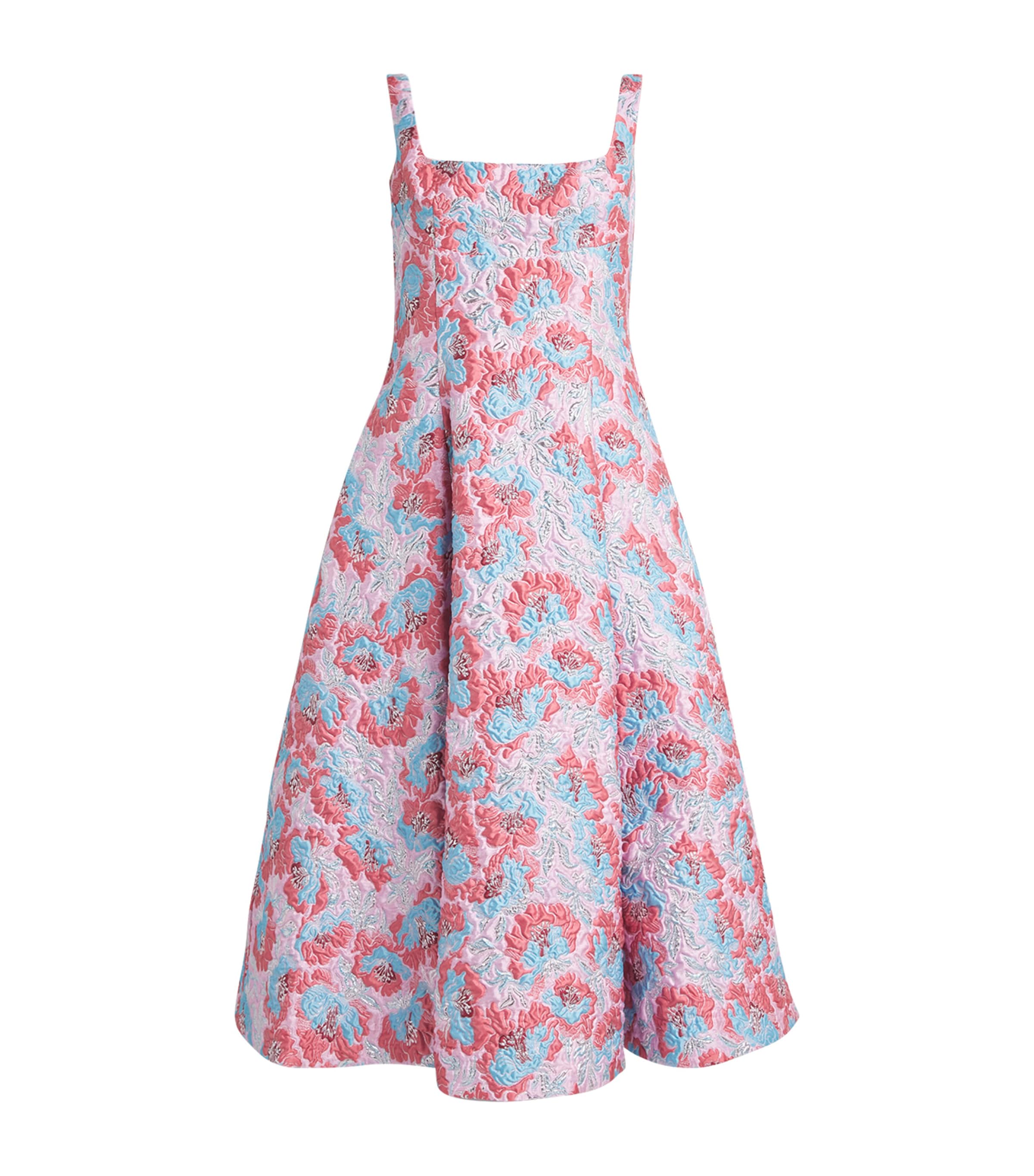 Mary Katrantzou Jacquard Ceramica Beaux Midi Dress