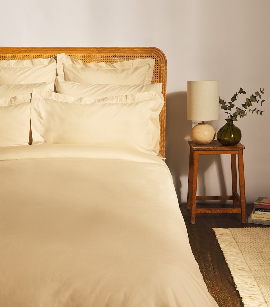 Harrods of London Chester Square Pillowcase Pair (65cm x 65cm) Natural Image 1