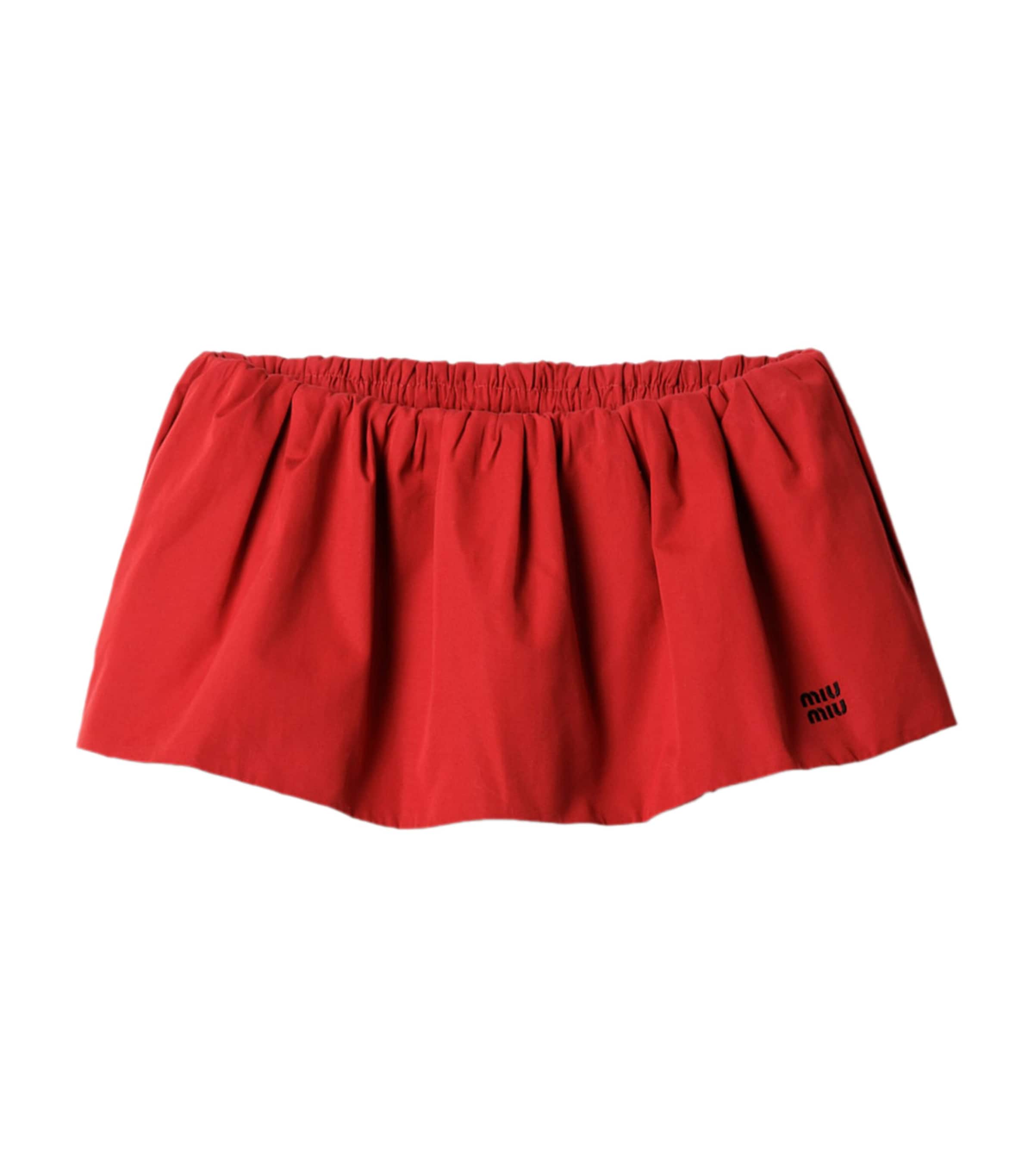 ミニスカート MIU MIU COTTON MINI SKIRT Miu Miu Cotton Crochet Pelle Mini Skirt - Bergdorf Goodman