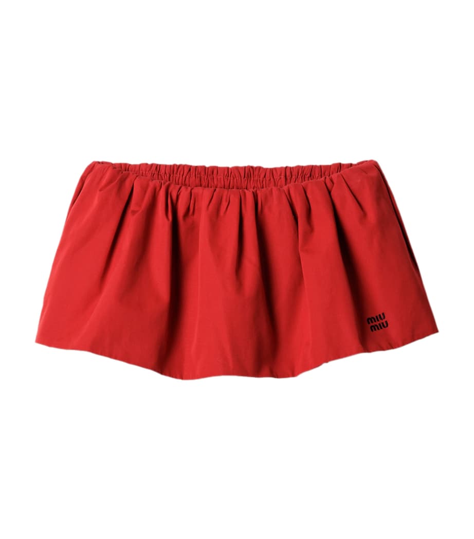 Cotton Poplin Mini Skirt F0D56 Image 1