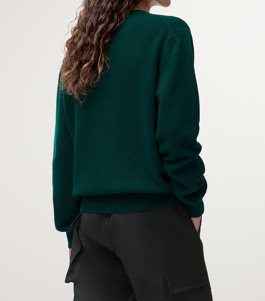 Wool Anagram Sweater GREEN Image 4
