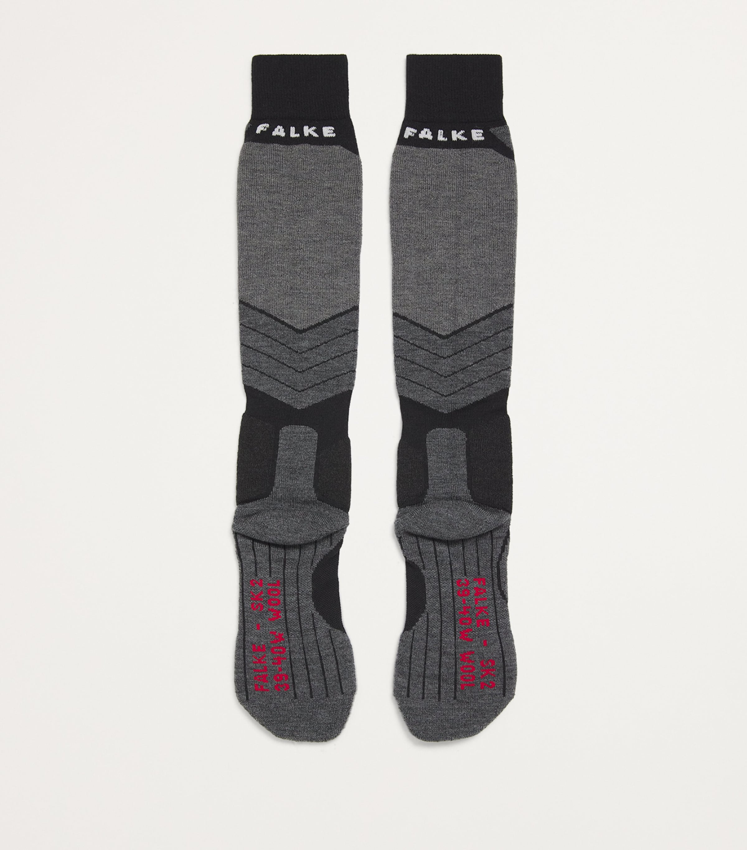 Virgin Wool-Blend SK2 Skiing Socks 3010 BLACK MIX Image 3
