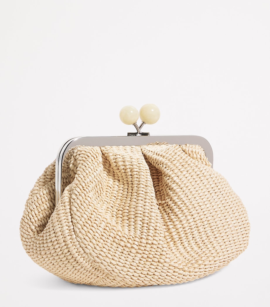 Small Raffia-Effect Pasticcino Bag MILK Image 3