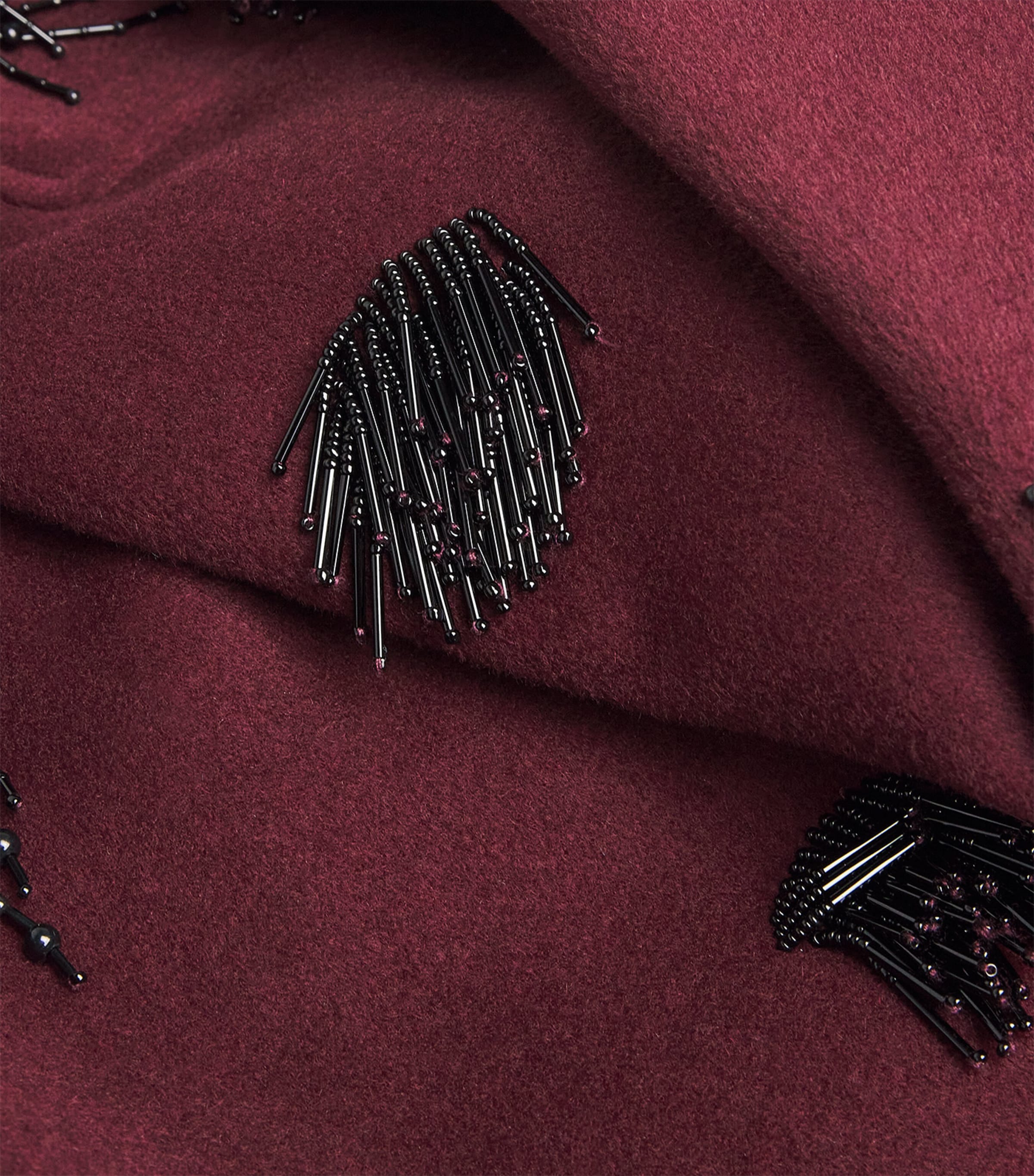 Wool-Blend Embellished Katya Jacket OXBLOOD Image 5