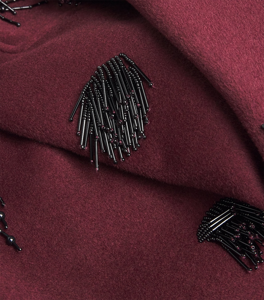 Wool-Blend Embellished Katya Jacket OXBLOOD Image 5