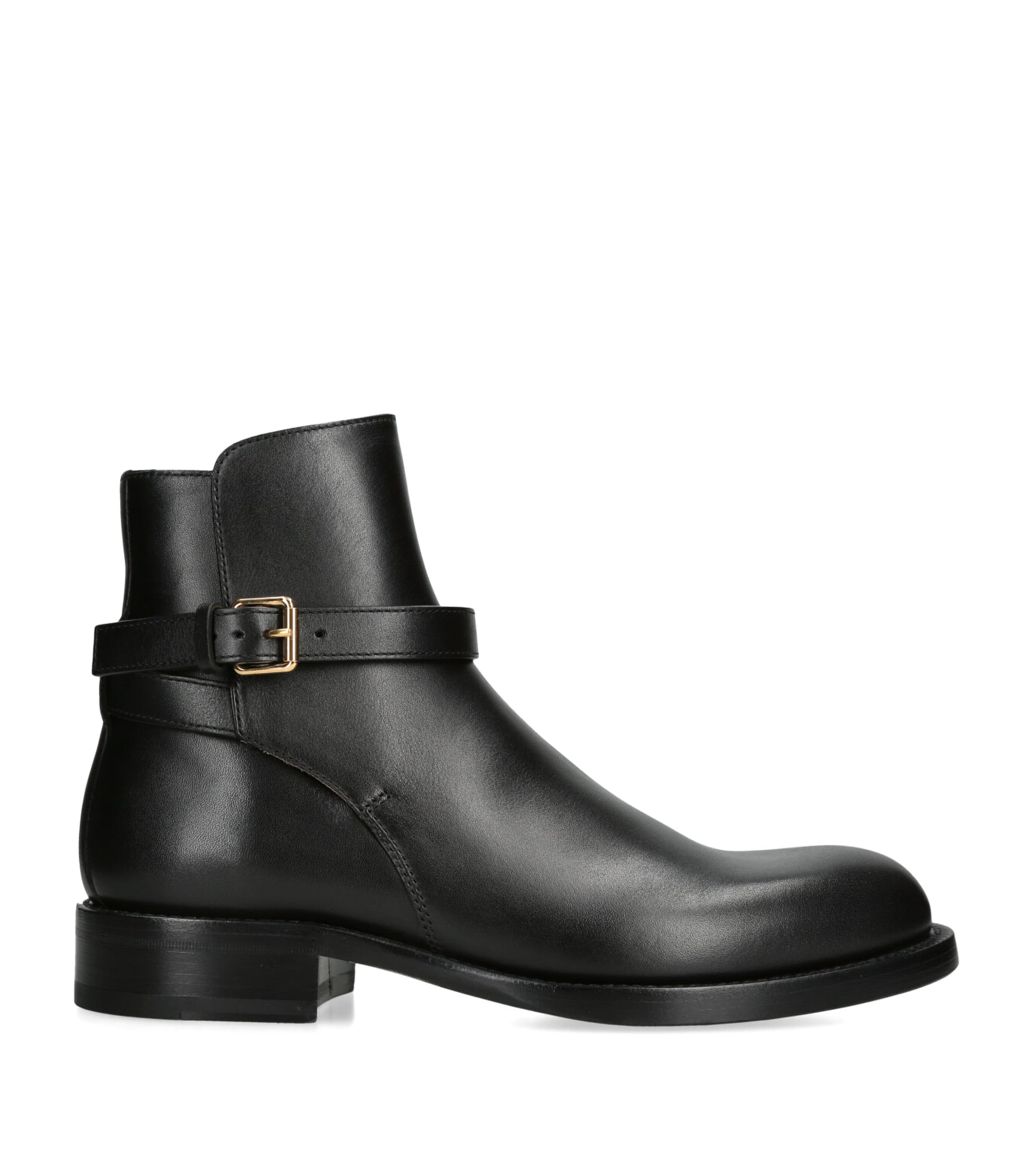 The Row Nobilis Leather Ankle Boots Black Image 1