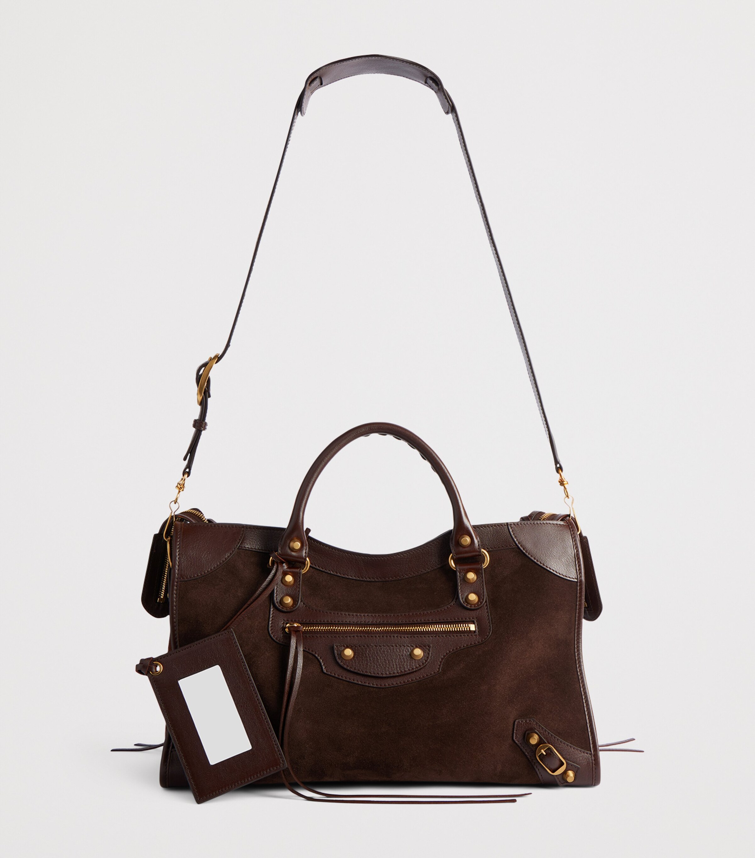 Balenciaga Medium Suede Le City Top-Handle Bag Image 3
