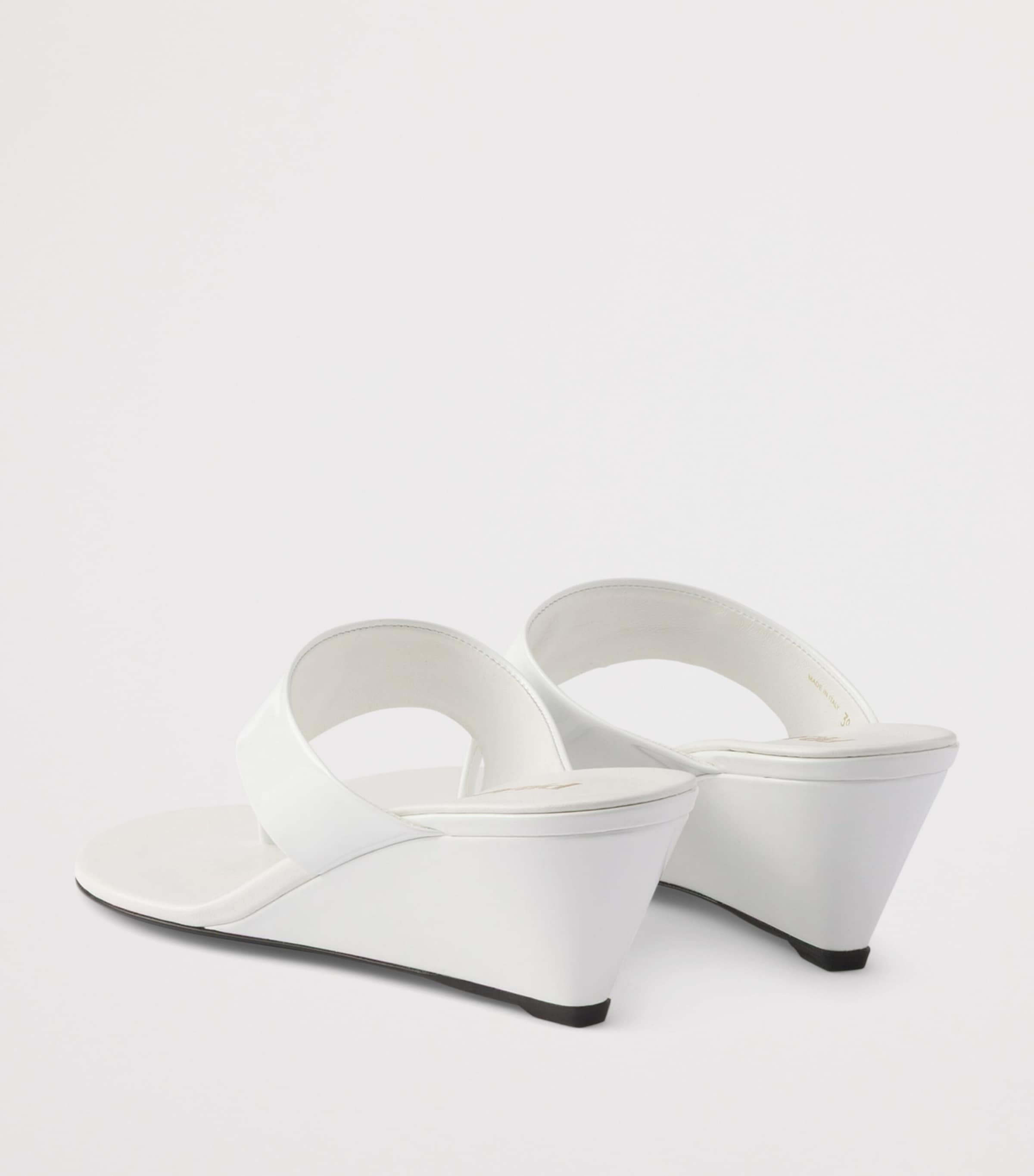 Prada Patent Leather Wedge Thong Sandals 55 Image 4