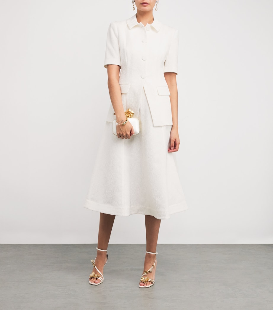 Floral Jacquard Bodie Dickey Jacket W0097 DOVE Image 2