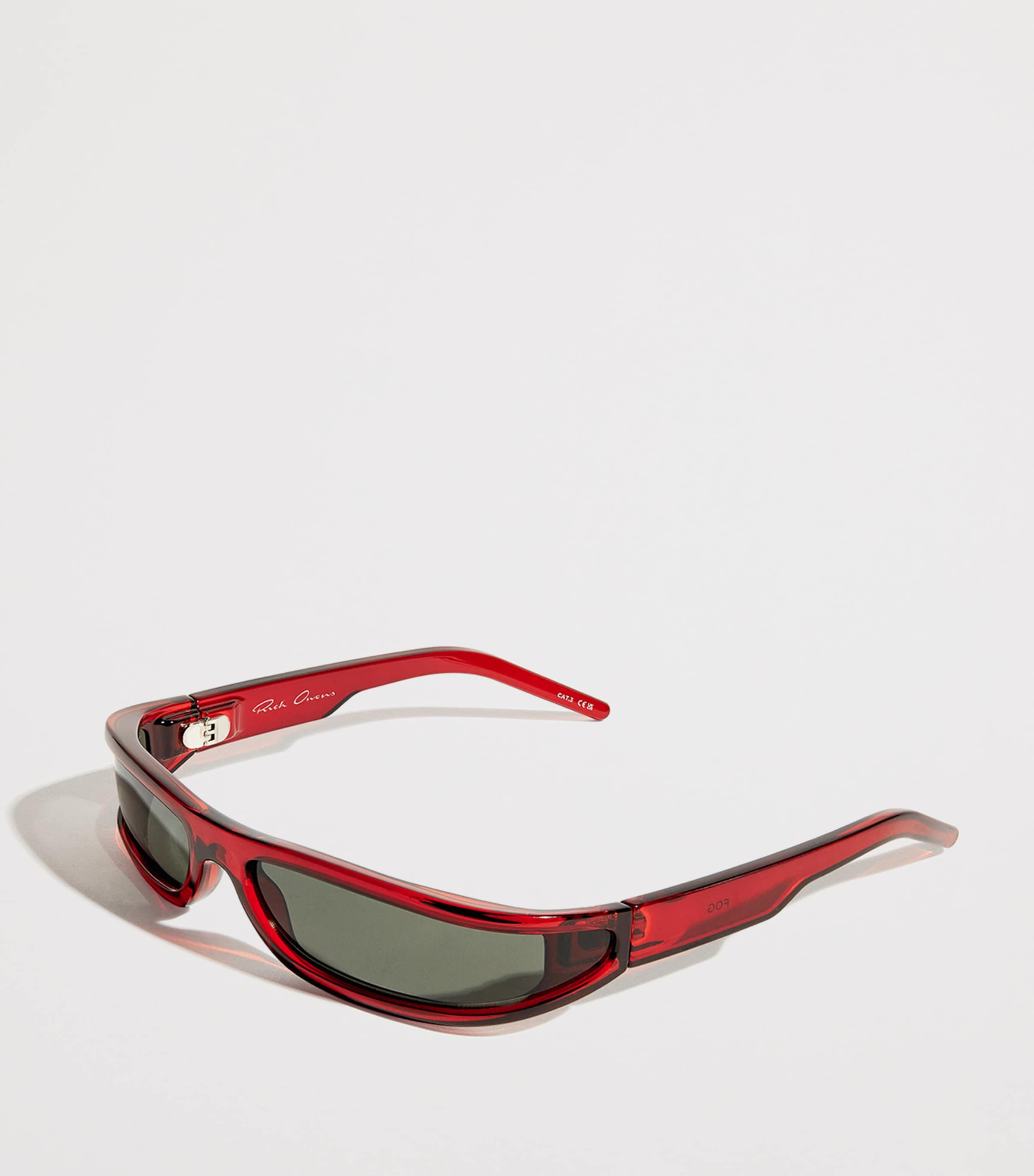 Rick Owens Fog Rectangular Sunglasses Blk Tmpl/blk Image 2