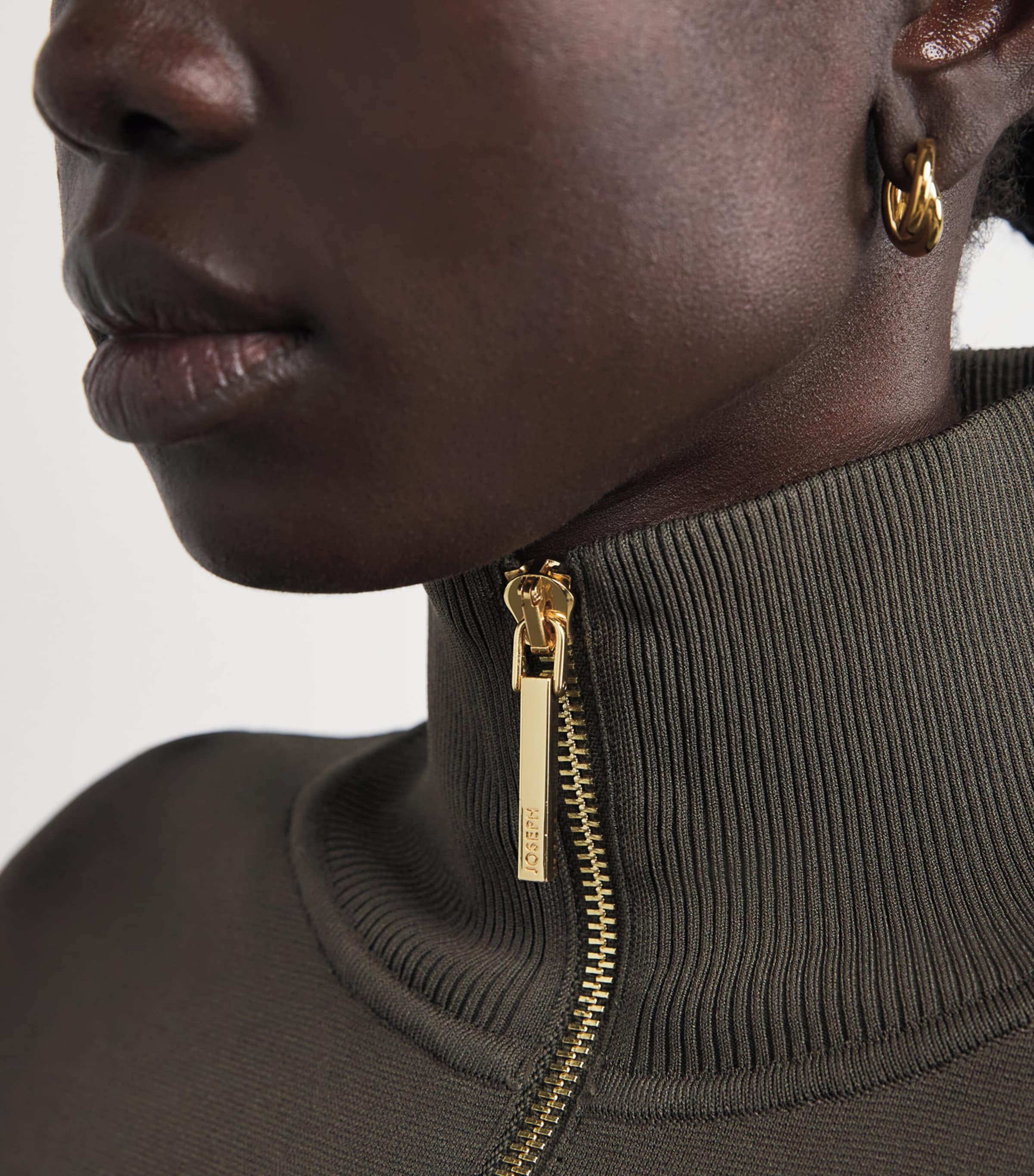 Milano-Knit Sable Bomber Jacket PALM LEAF Image 6