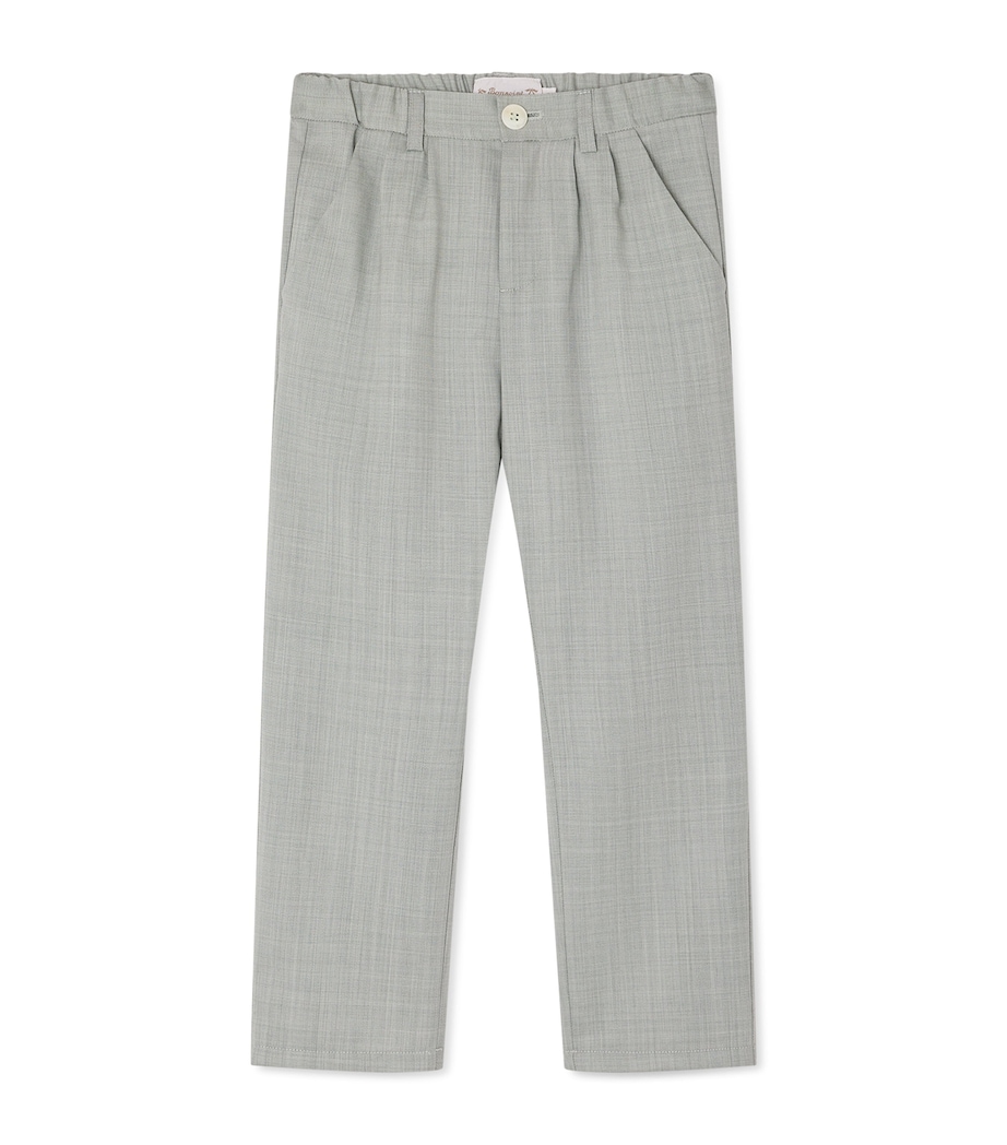 Bonpoint Wool Trousers (10-14 Years) Vert Ardoise Image 1