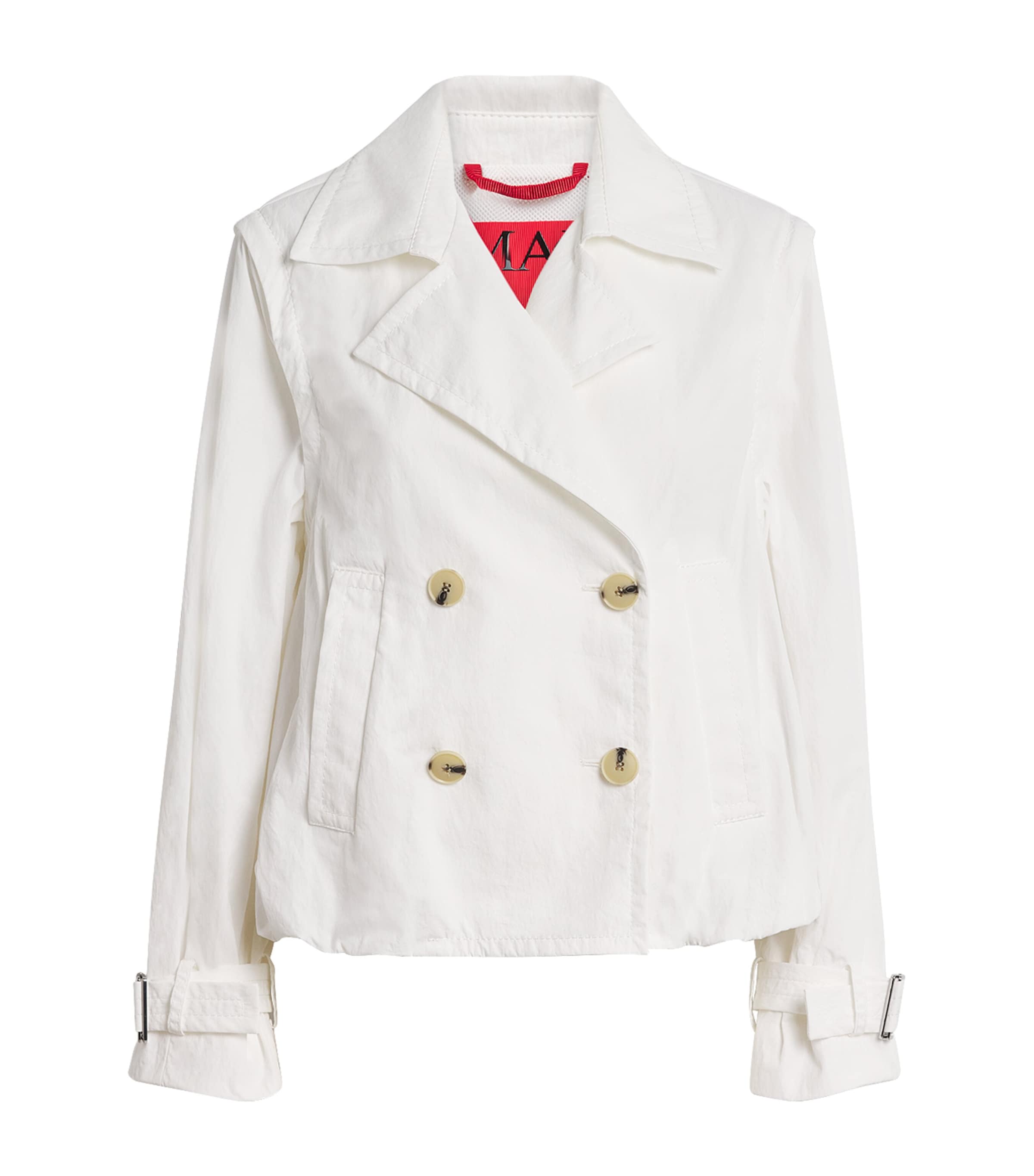 Nylon Hybrid Pea Coat OPTICAL WHITE Image 1