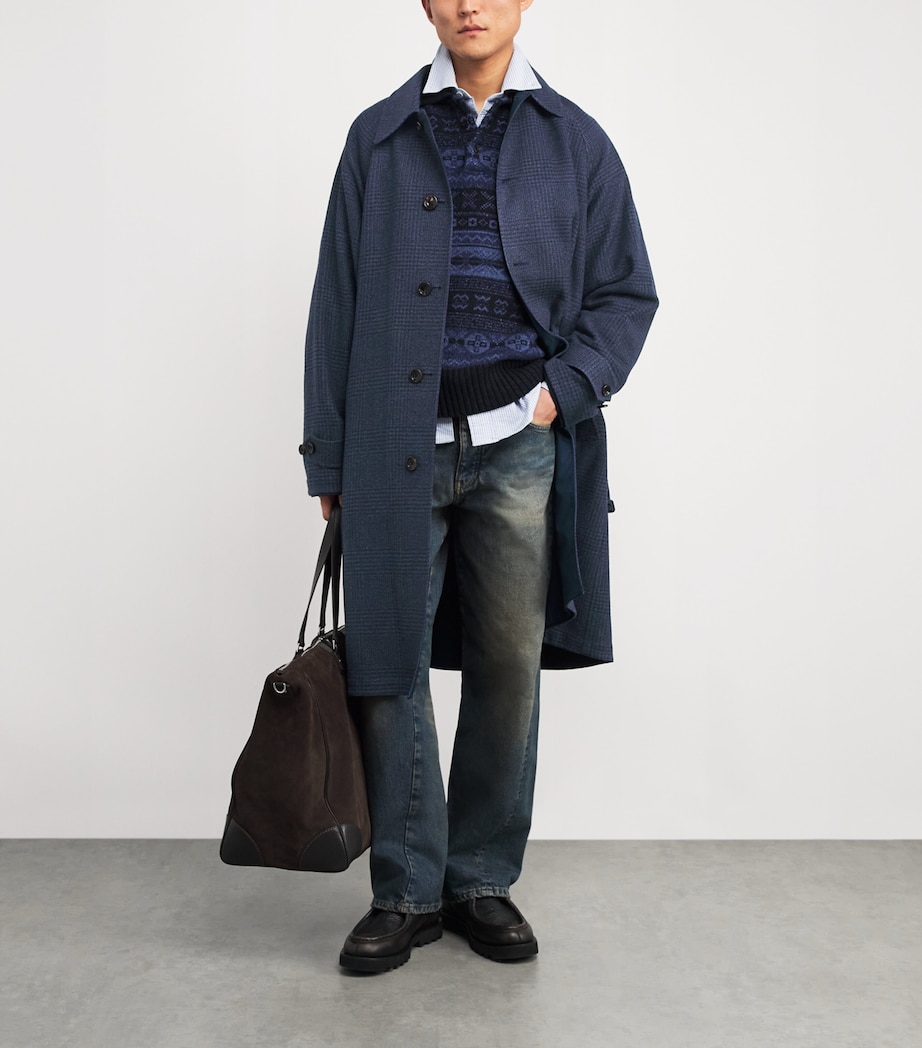 Reversible Water-Repellent Overcoat BRIGHT NAVY/NAVY Image 2