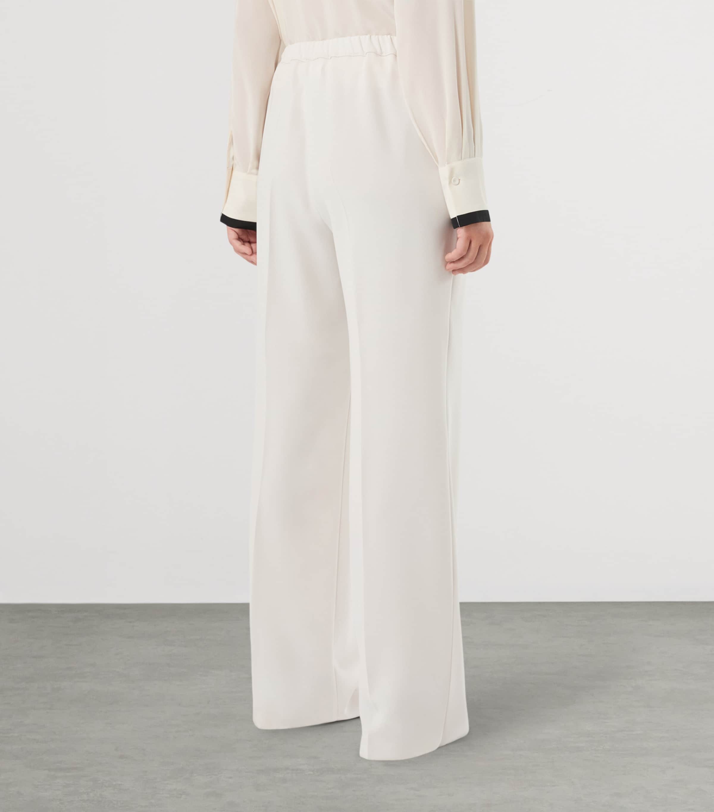 Marina Rinaldi Womens Wide-Leg Tailored Trousers Ice Image 4
