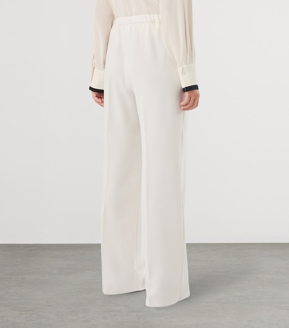 Marina Rinaldi Womens Wide-Leg Tailored Trousers Ice Image 4