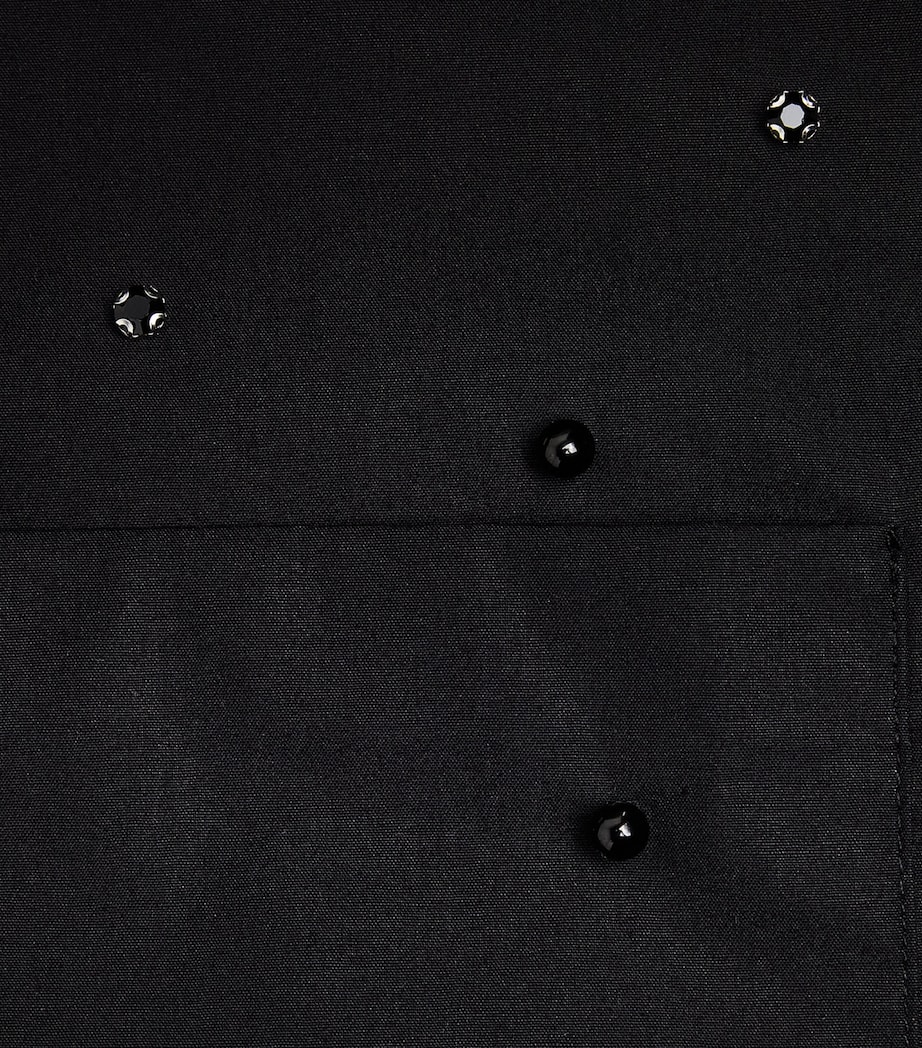 Maje Womens Cotton Embellished Shirt Black Image 6