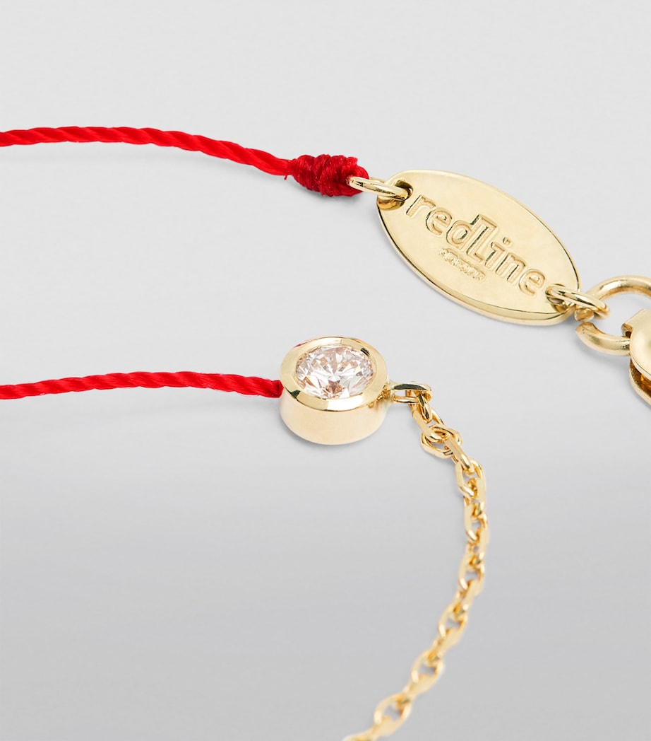 Yellow Gold and Diamond Pure Half-Chain Bracelet RED Image 6