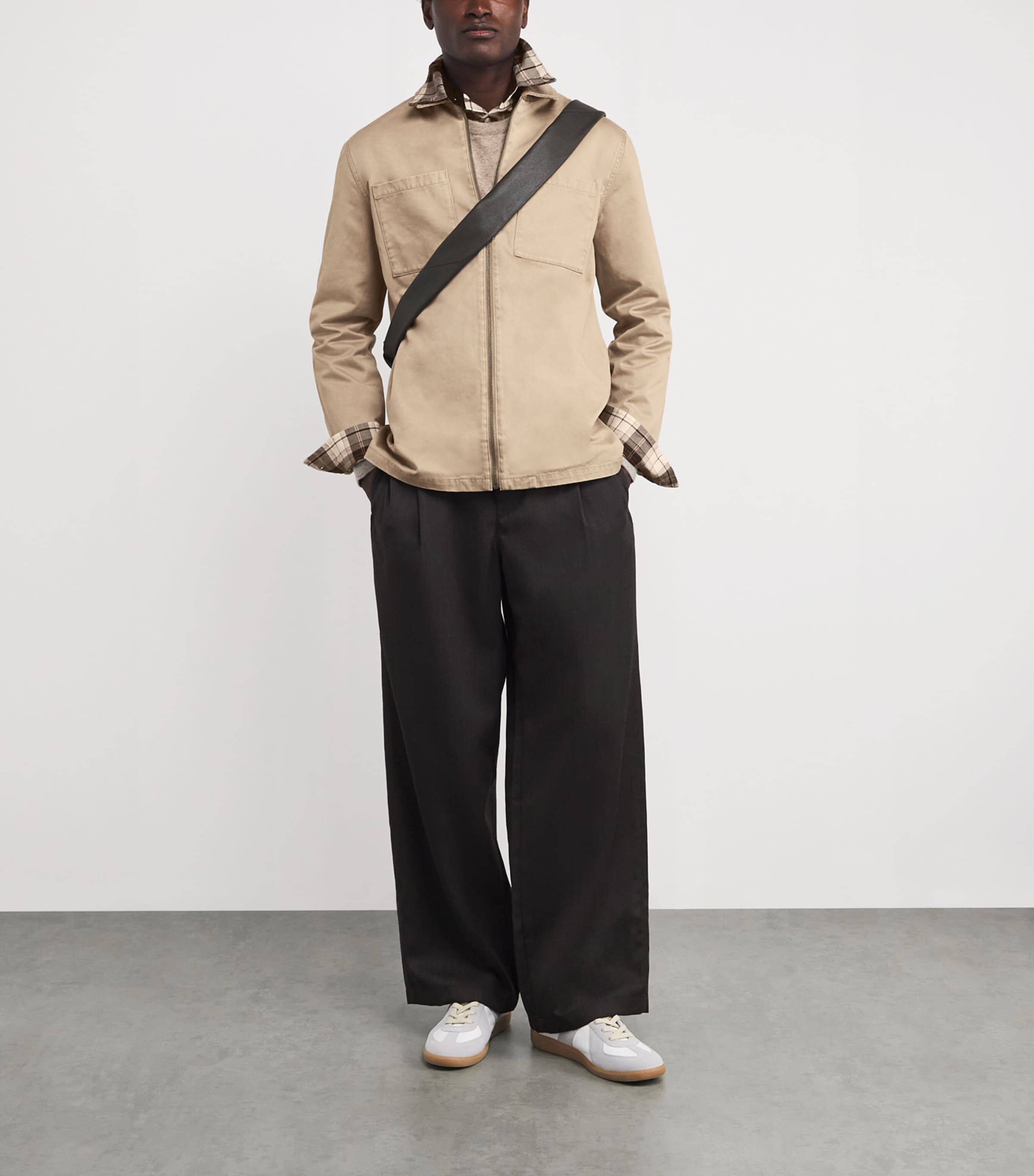 Cotton Twill Lenker Overshirt STONE Image 2