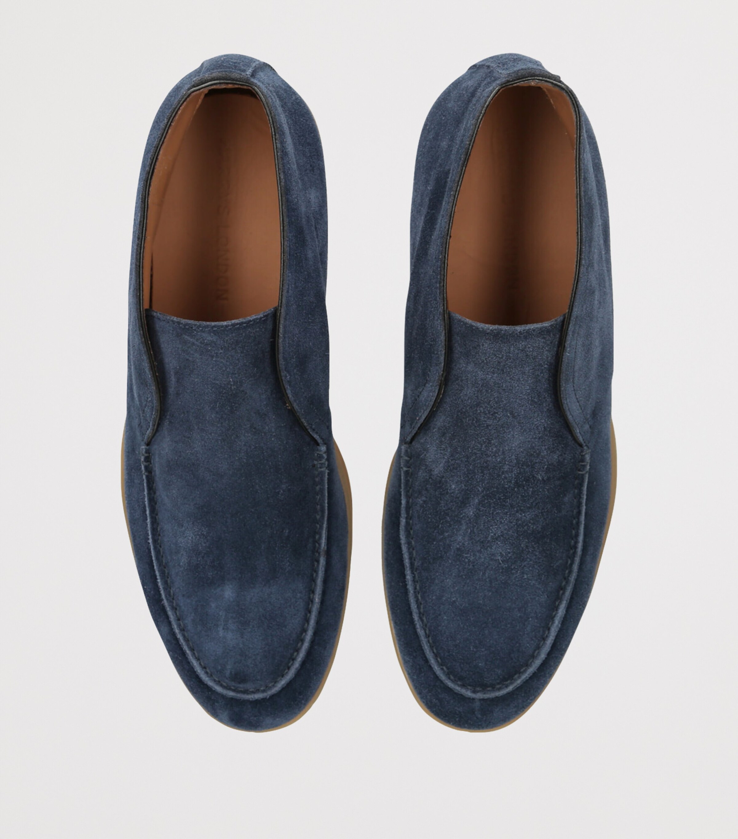 Suede Rain-Resistant Tower Ankle Boots PALE BLUE Image 4