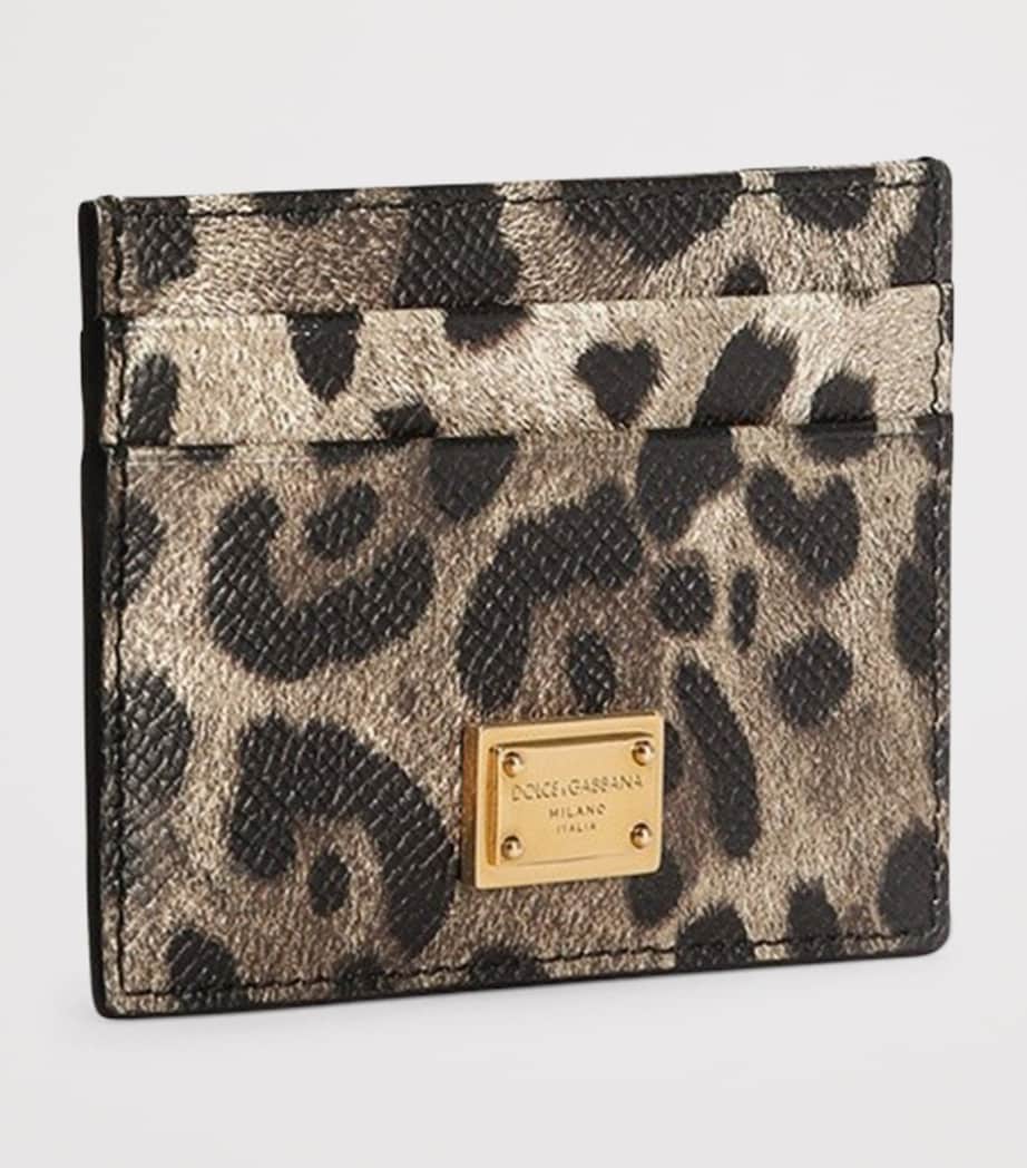 Calfskin Leopard Print Card Holder HY13M-LEO NEW Image 2