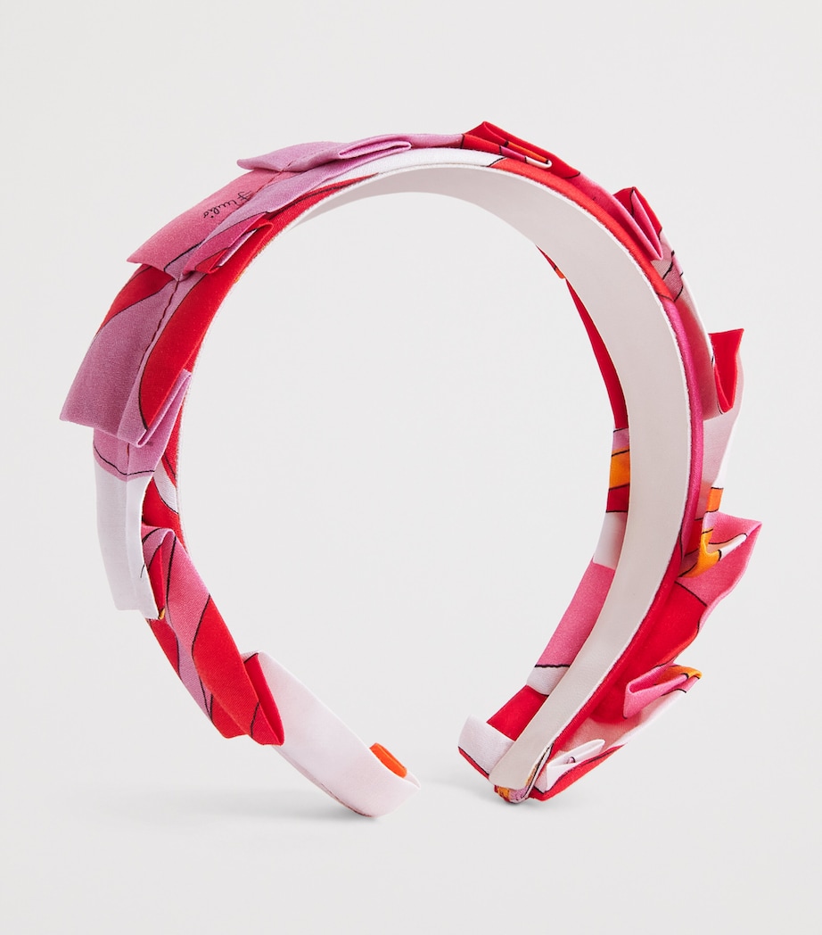 PUCCI Junior Cotton Swirl Pleated Headband Image 2