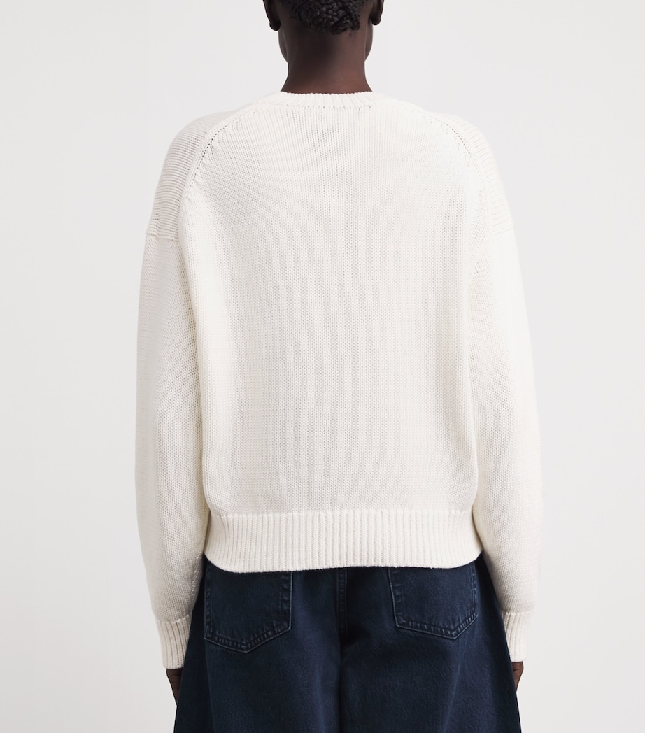 Jacquard Polo Pony Sweater WHITE Image 4