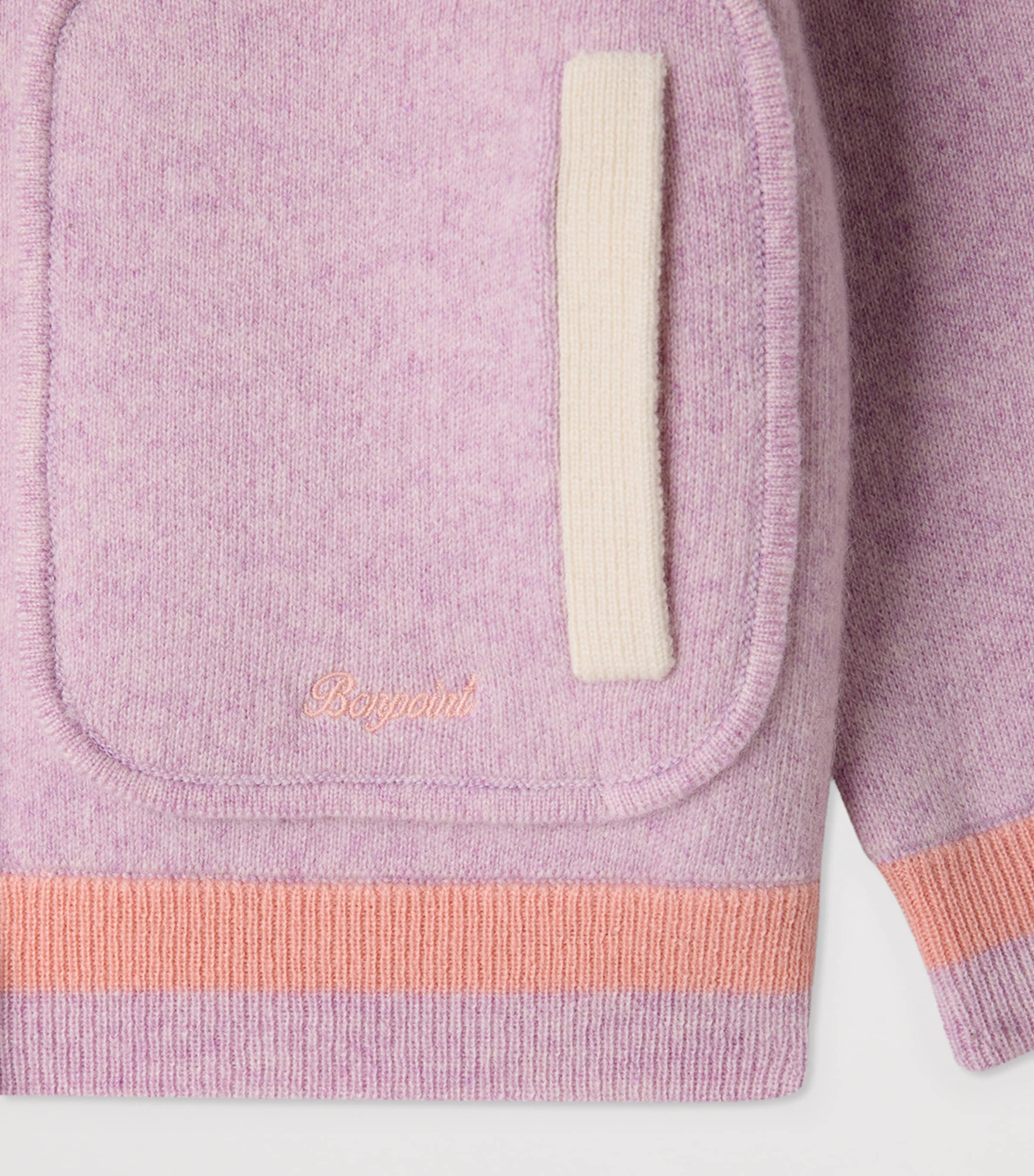 Bonpoint Cashmere Collared Cardigan (4-8 Years) Lilas Image 4