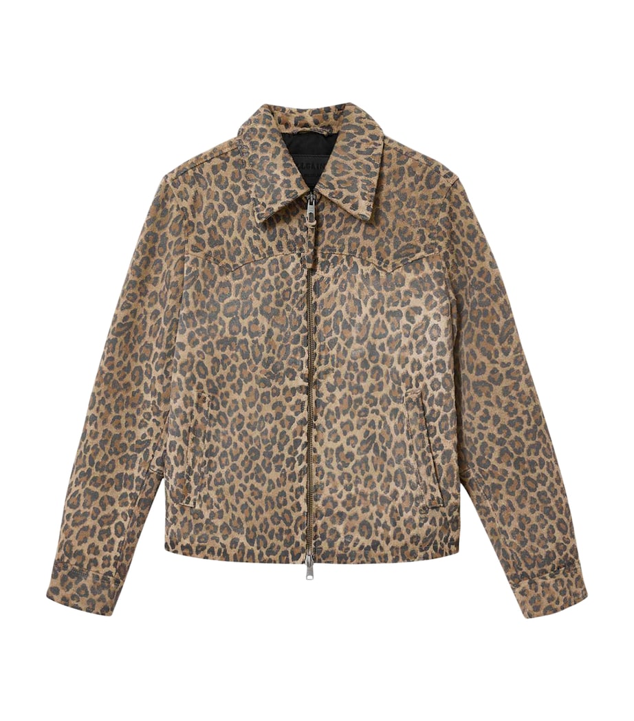 Suede Leopard Dellcot Jacket PEANUT BROWN Image 1