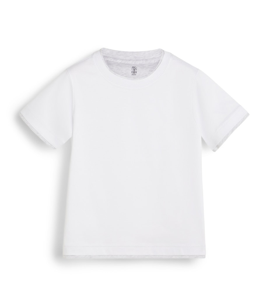 Brunello Cucinelli Kids Cotton Layered T-Shirt (4-6 Years) Image 1