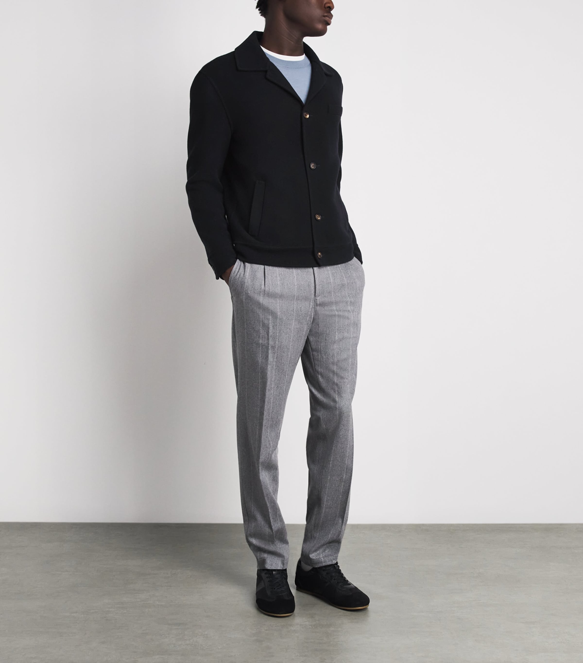 Eleventy Mens Wool Overshirt Blu Image 2