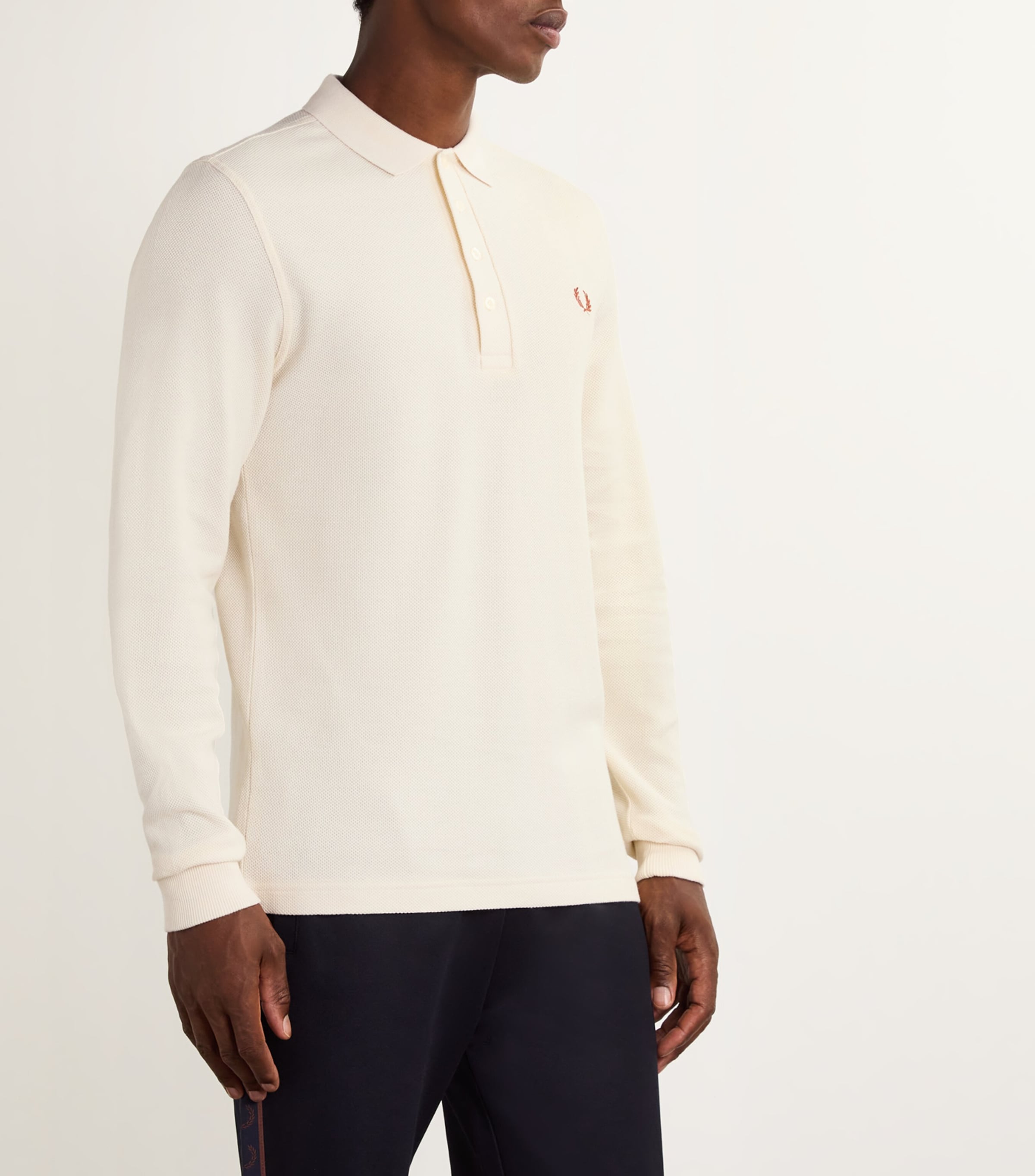 Cotton Logo Polo Shirt 560-ECRU Image 3