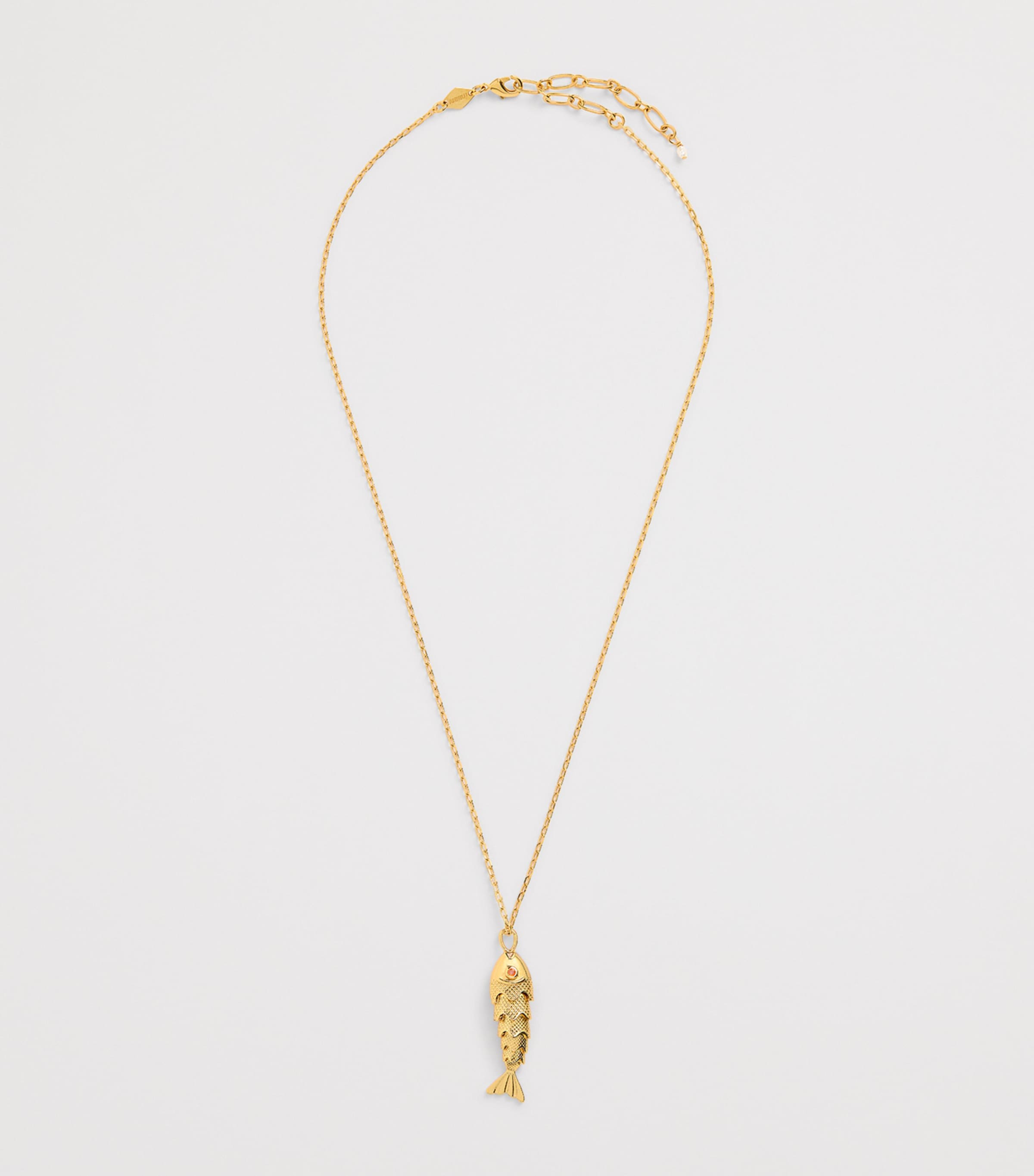 Anni Lu Gold-Plated Beaded Something Fishy Necklace Gold Image 3