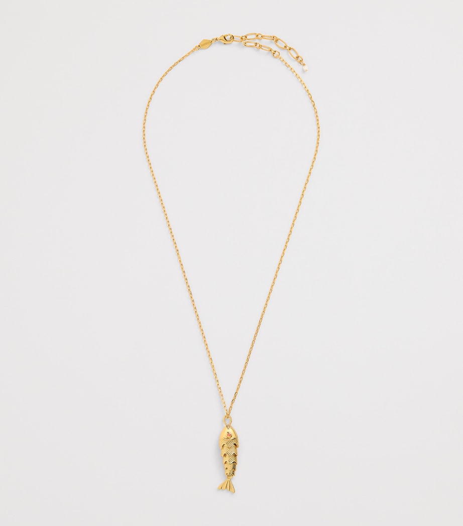 Anni Lu Gold-Plated Beaded Something Fishy Necklace Gold Image 3