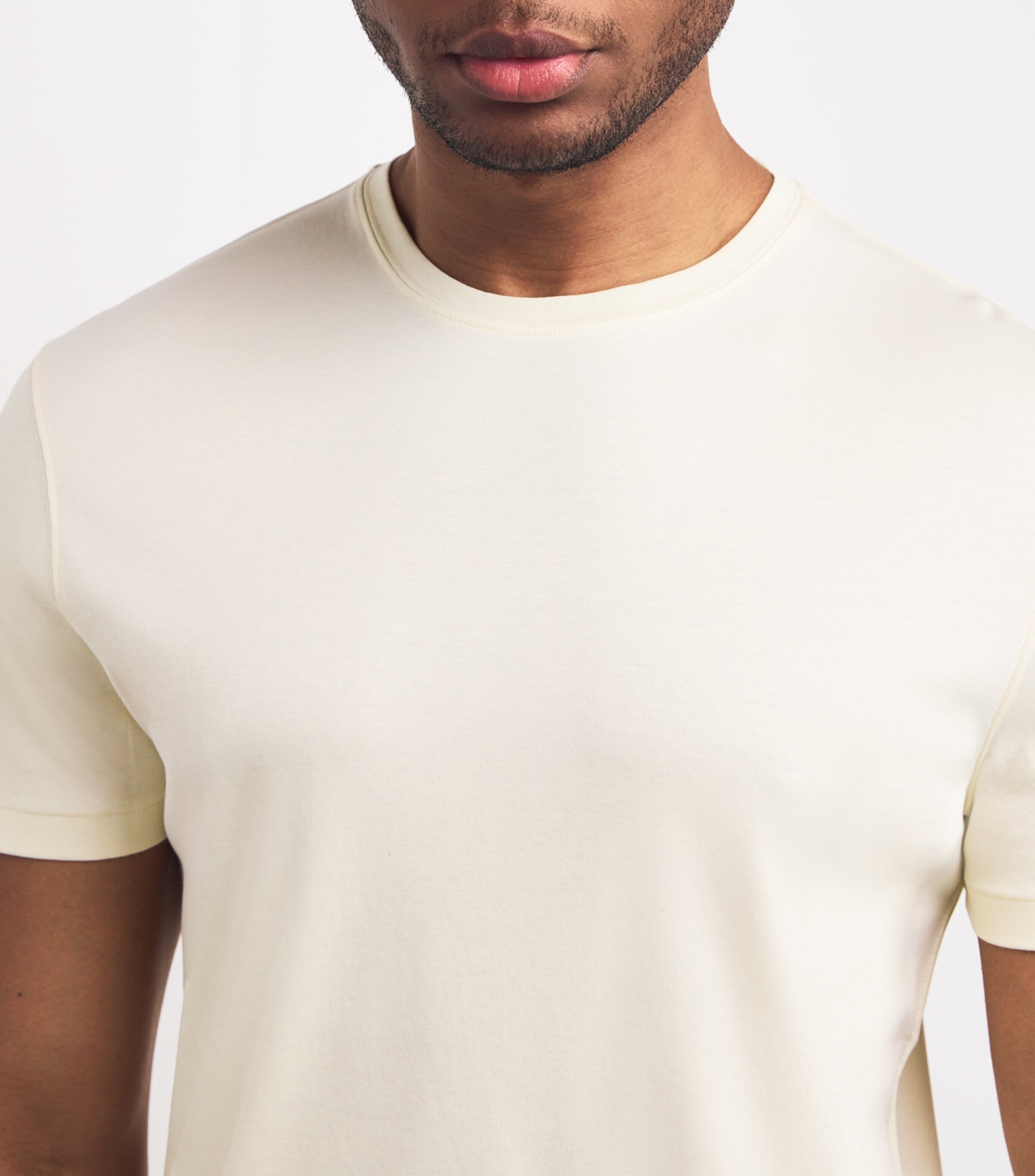 Ralph Lauren Purple Label Mens Cotton T-Shirt Classic Cream Image 6
